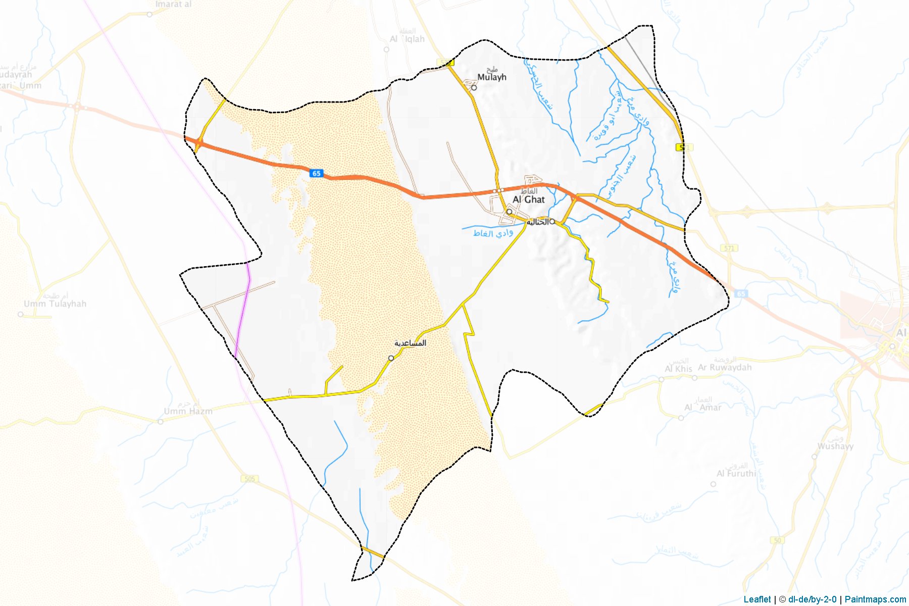 Muestras de recorte de mapas Al-Ghat (Riyadh)-1