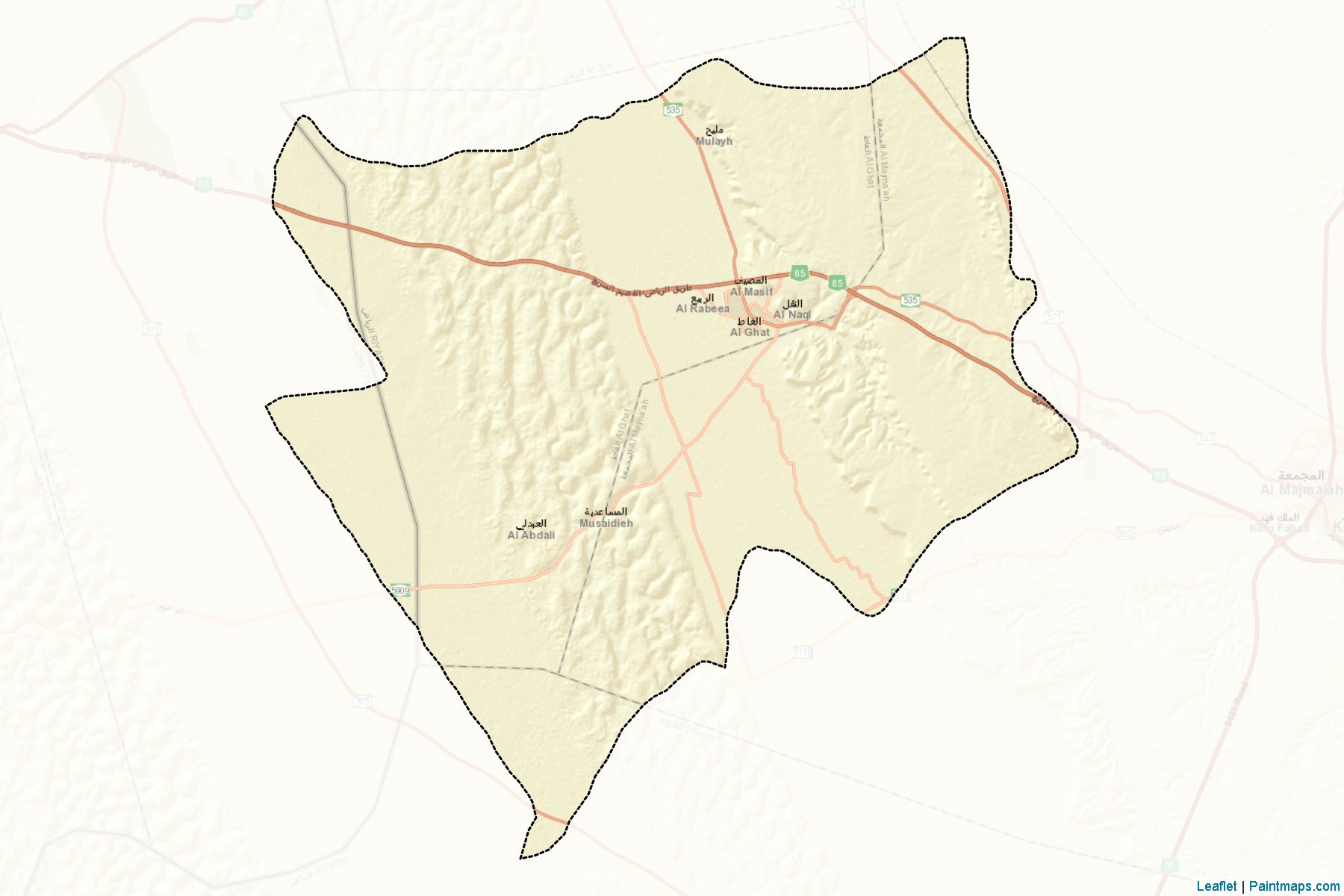 Muestras de recorte de mapas Al-Ghat (Riyadh)-2