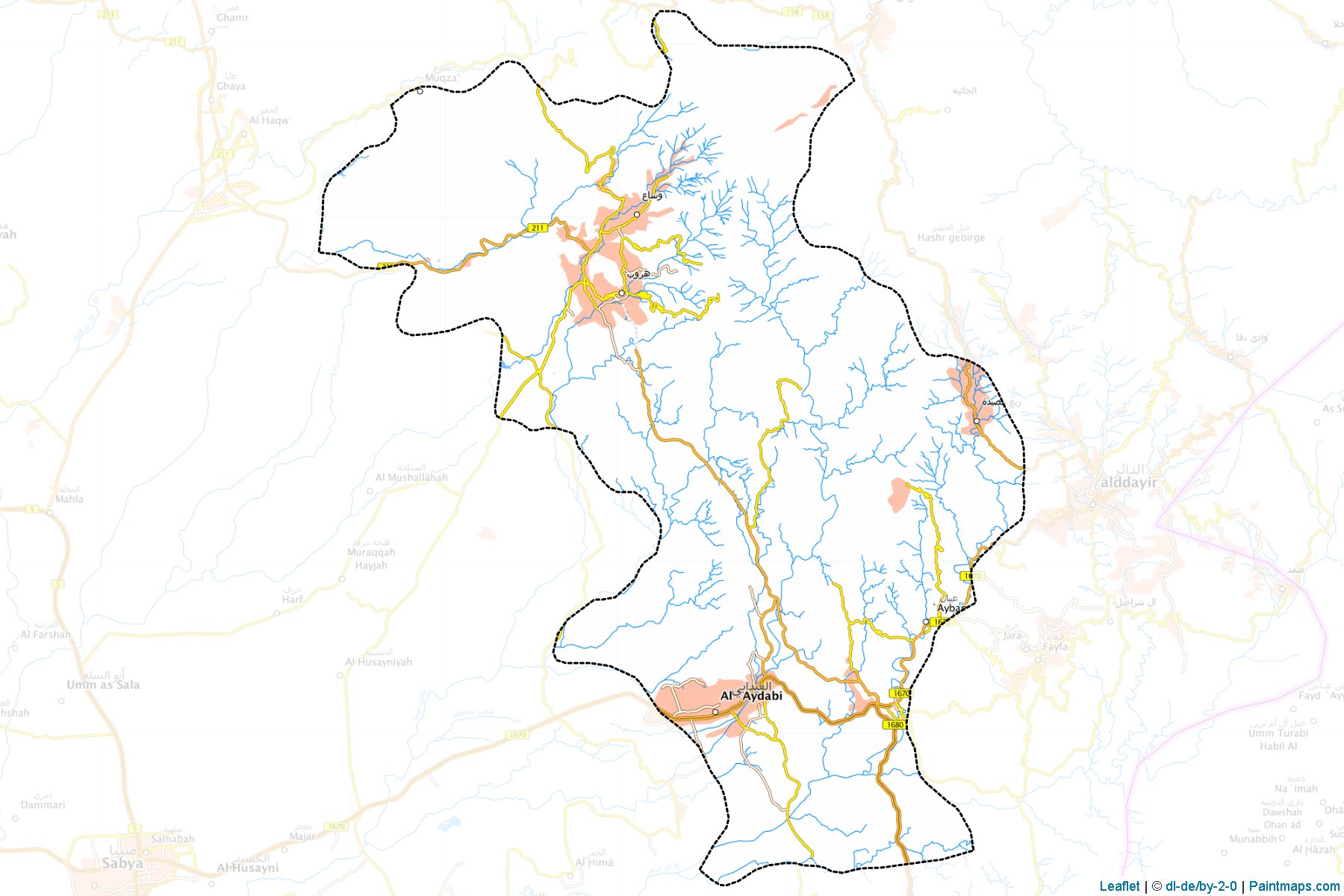 Muestras de recorte de mapas Al-Idabi (Jizan)-1