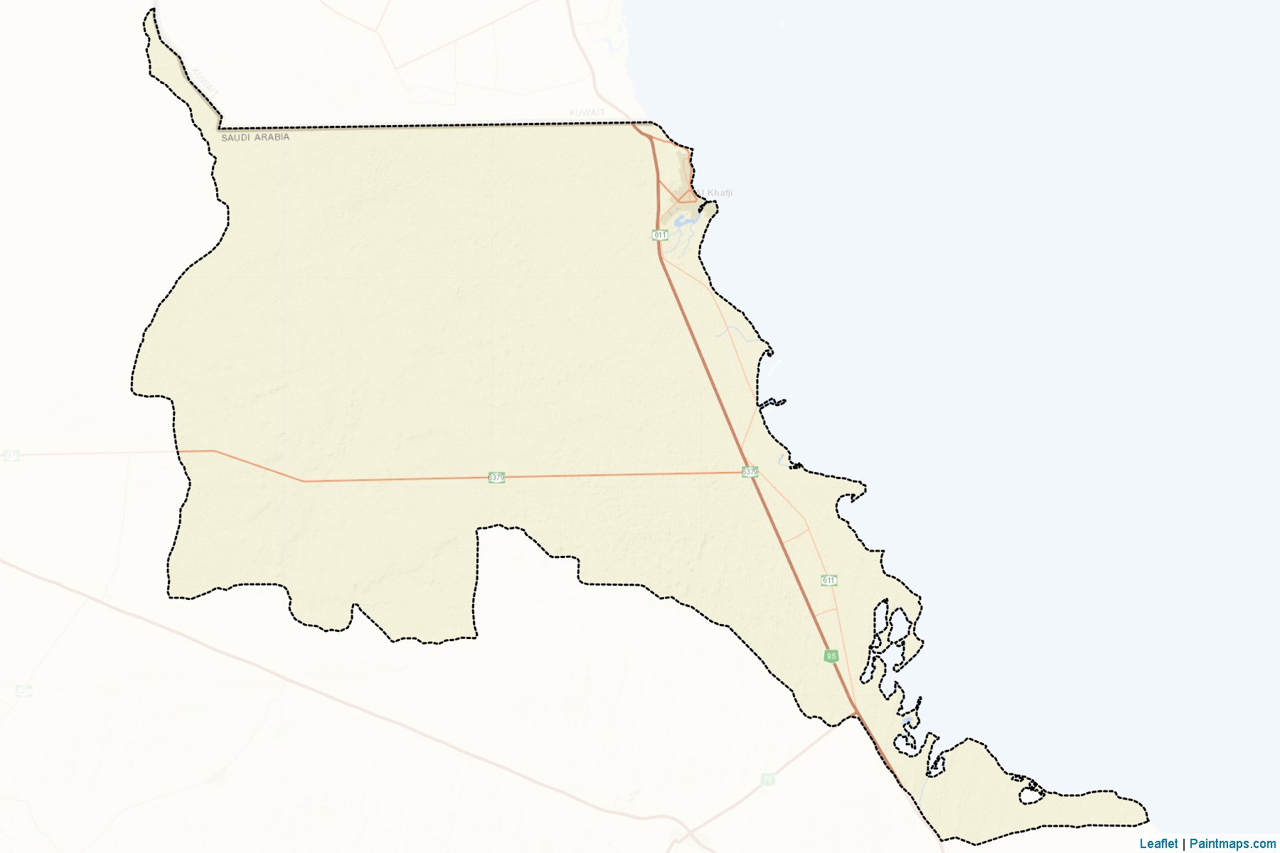 Muestras de recorte de mapas Al-Khafji (Eastern Province)-2