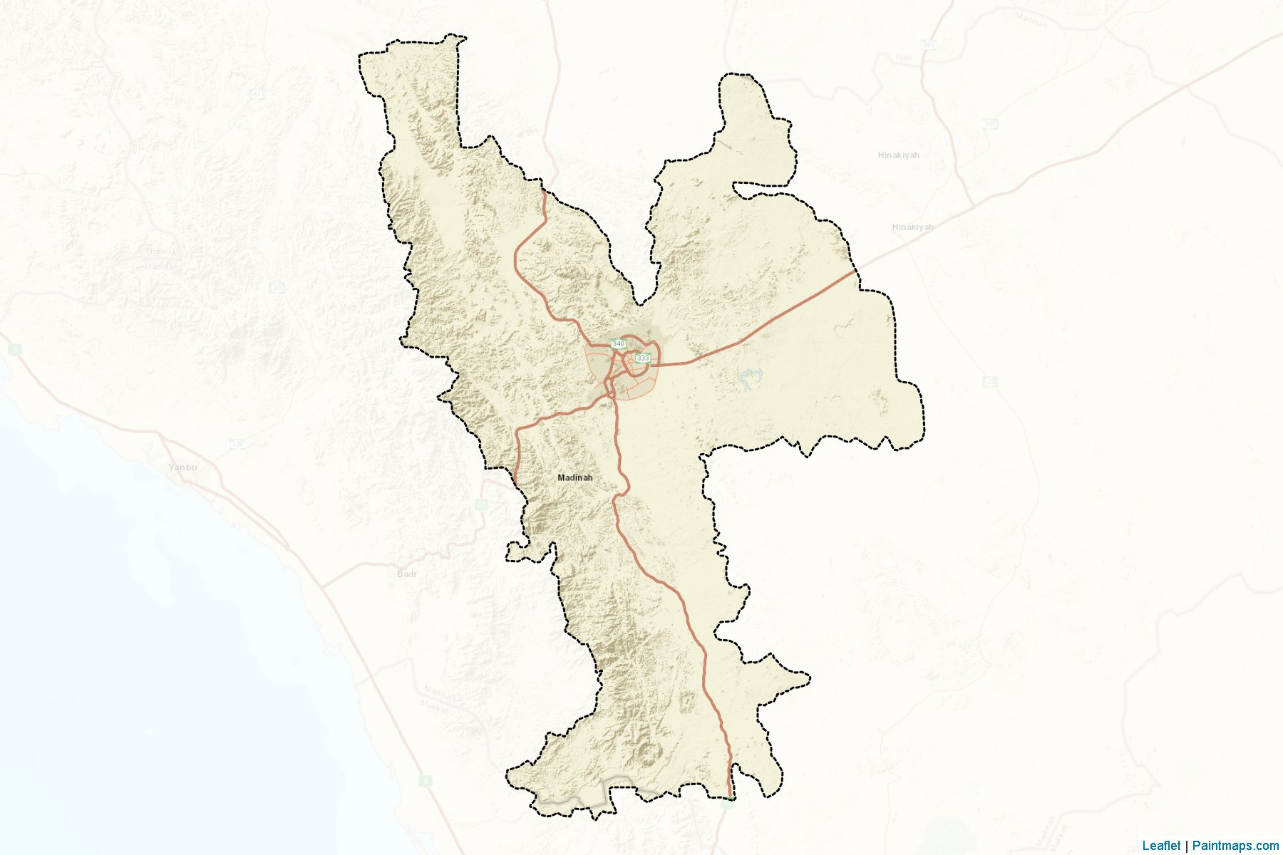 Muestras de recorte de mapas Al-Madinah (Al Madinah)-2