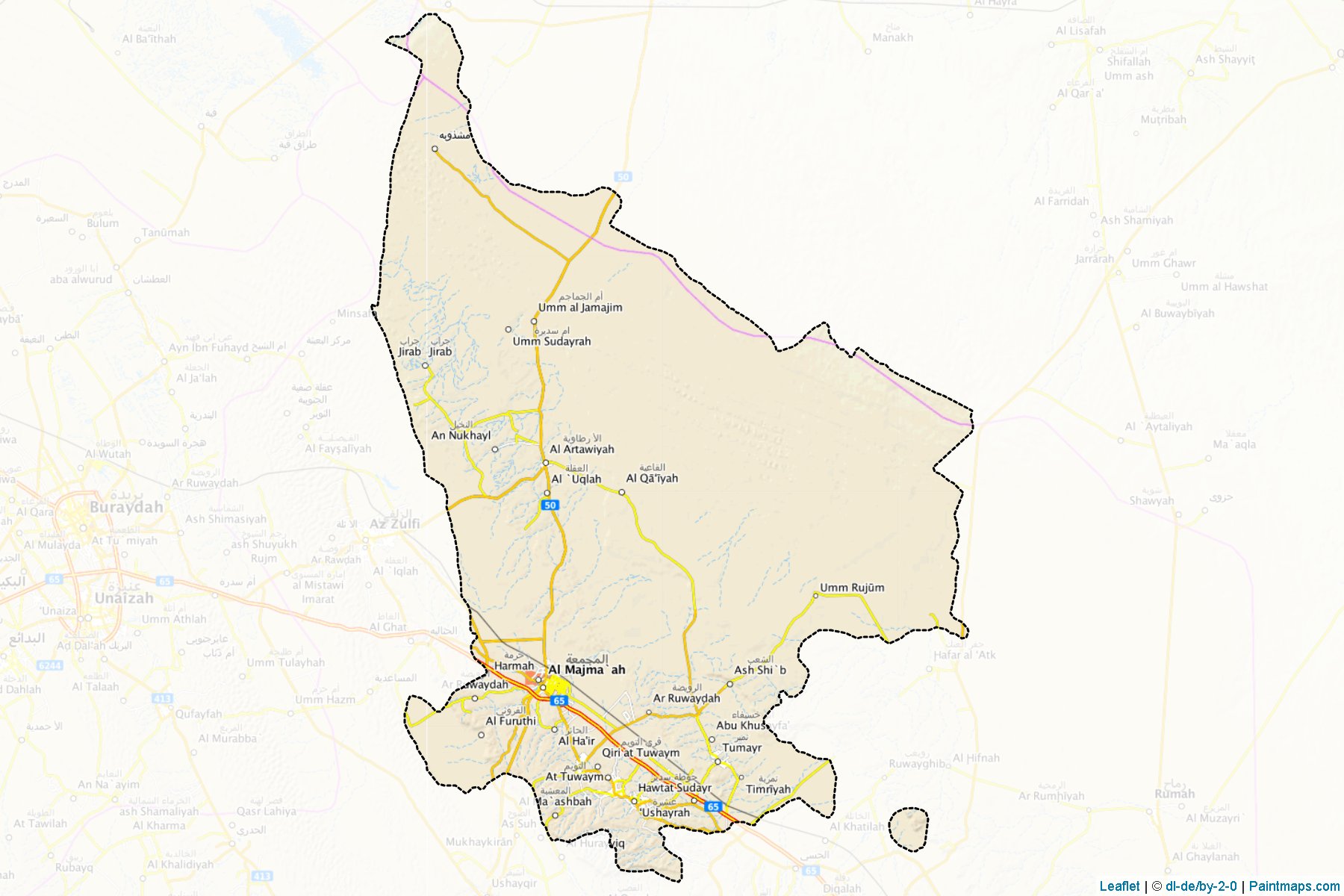 Al-Majmaah (Riyad Bölgesi) Haritası Örnekleri-1