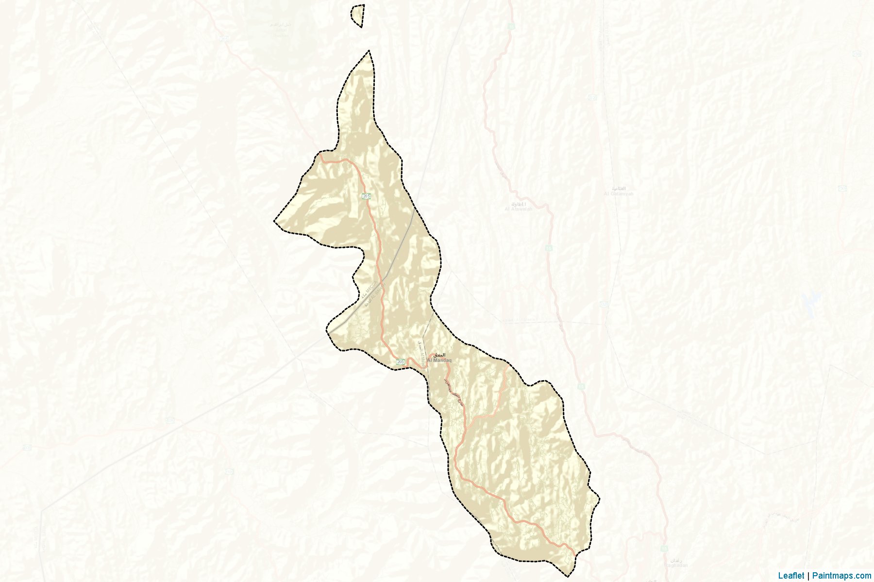 Muestras de recorte de mapas Al-Mandaq (Al-Bahah)-2