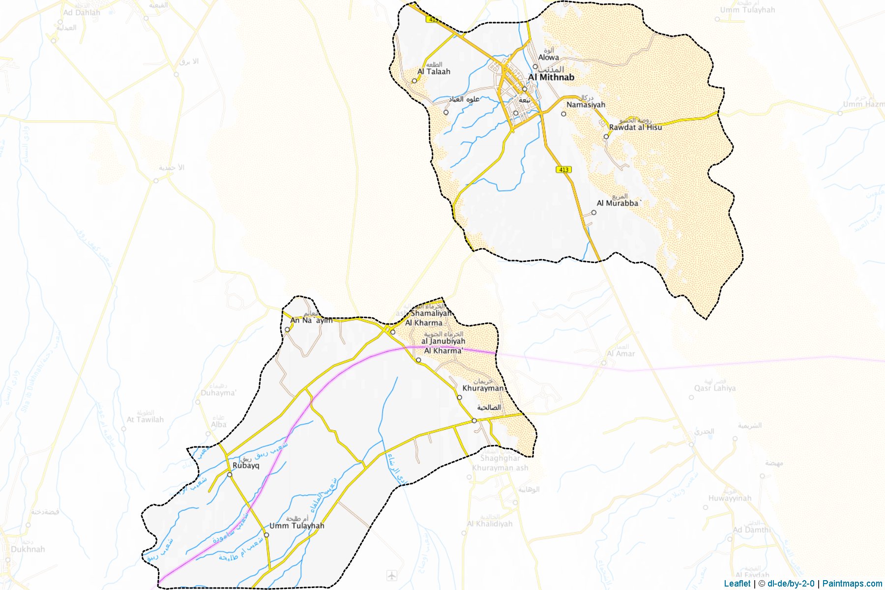 Al-Midhnab (Al-Qassim) Map Cropping Samples-1