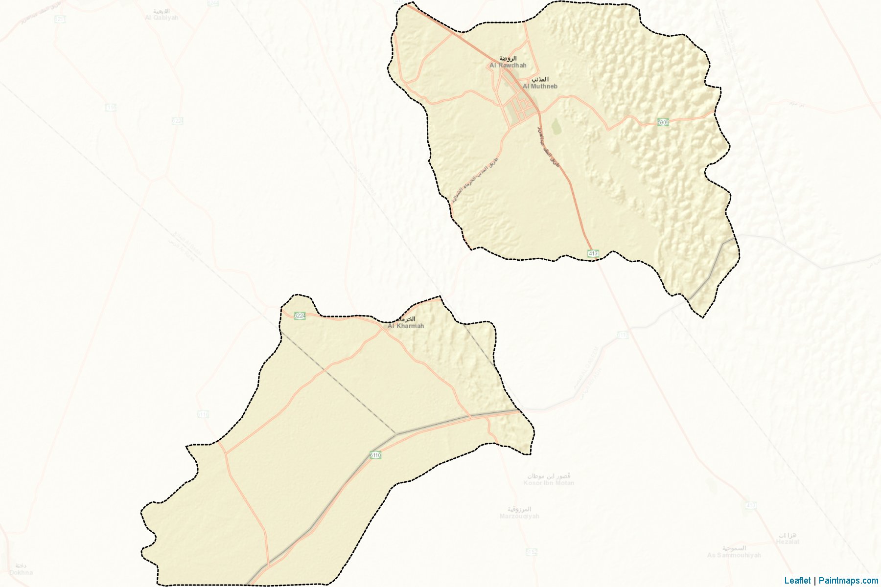 Al-Midhnab (Al-Qassim) Map Cropping Samples-2