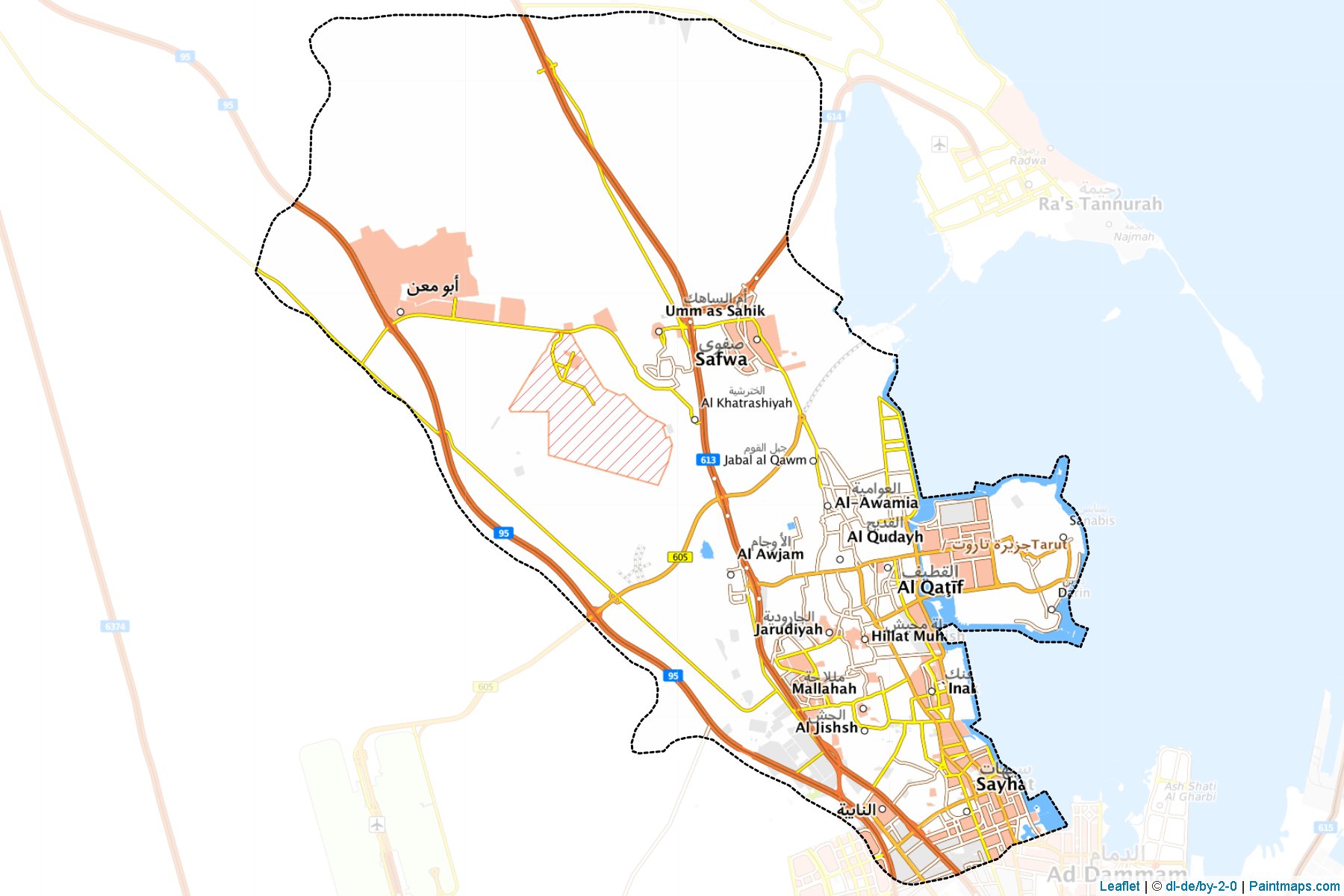 Al-Qatif (Eastern Province) Map Cropping Samples-1