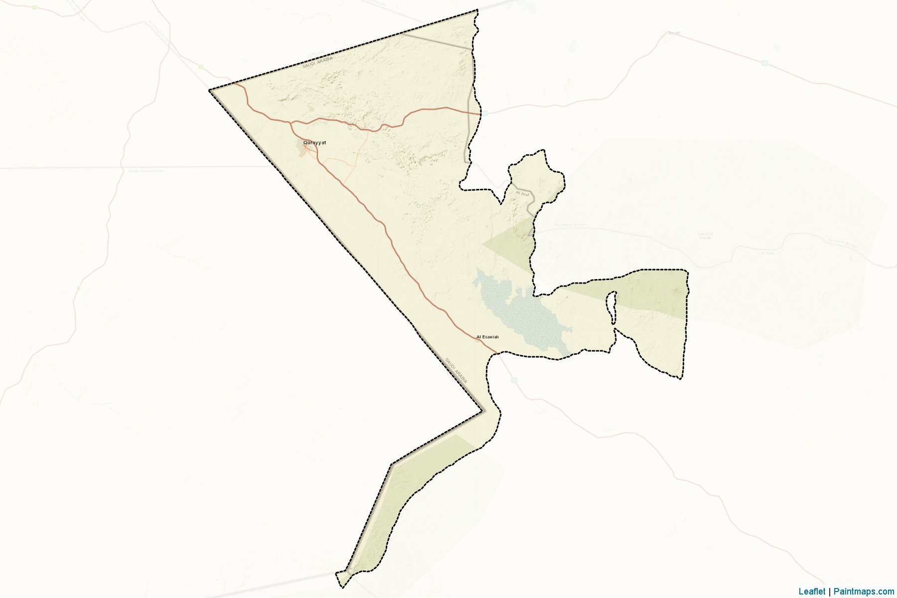 Muestras de recorte de mapas Al-Qurayyat (Al Jawf)-2