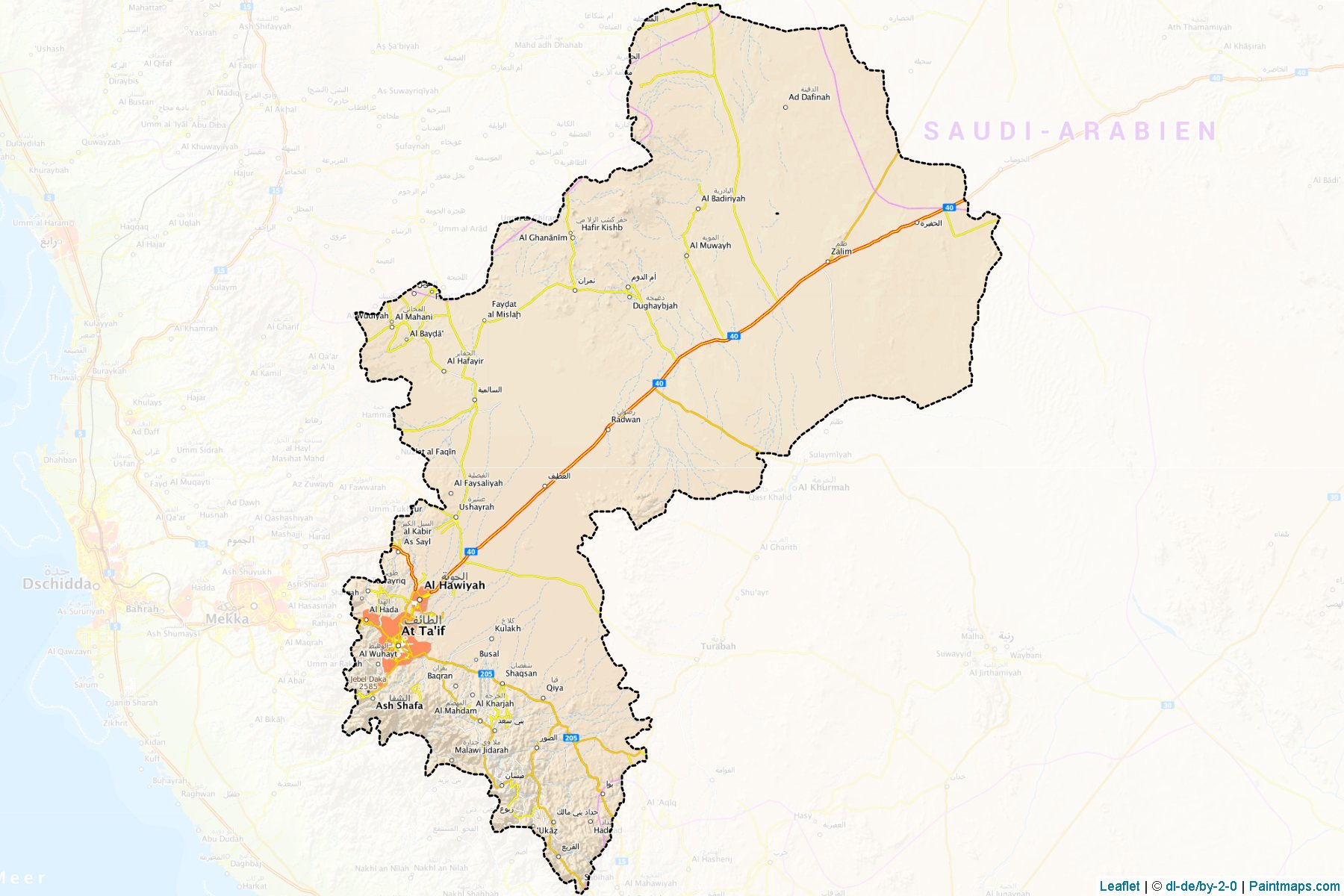 Al-Taif (Mekke Bölgesi) Haritası Örnekleri-1