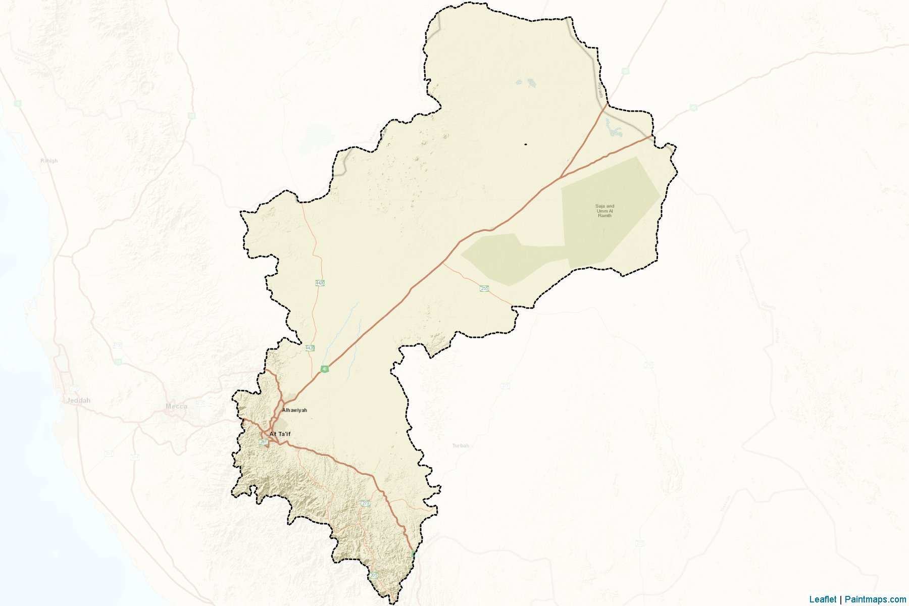 Al-Taif (Mekke Bölgesi) Haritası Örnekleri-2