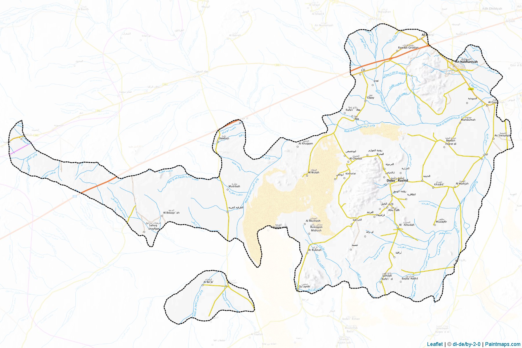 Muestras de recorte de mapas An-Nabhaniyah (Al-Qassim)-1