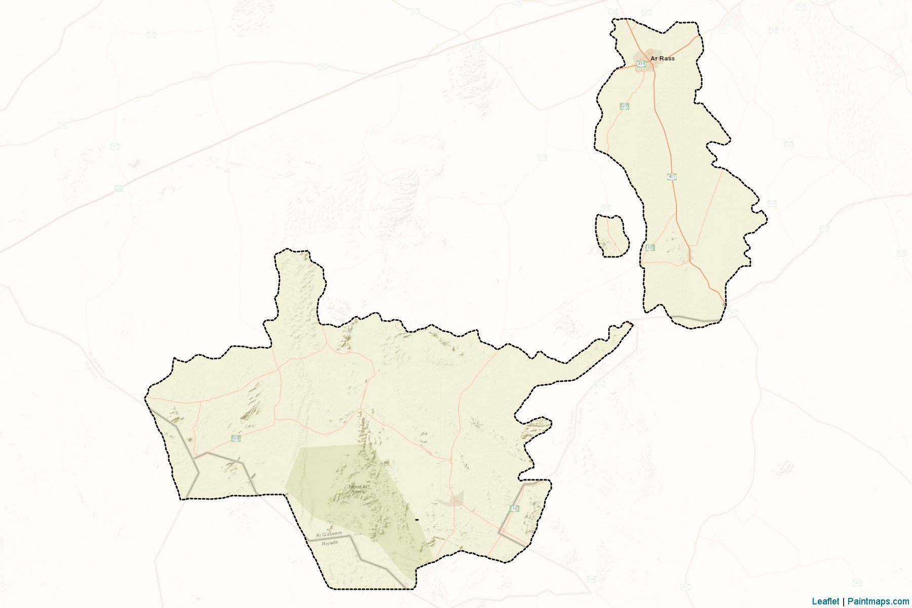 Muestras de recorte de mapas Ar-Rass (Al-Qassim)-2