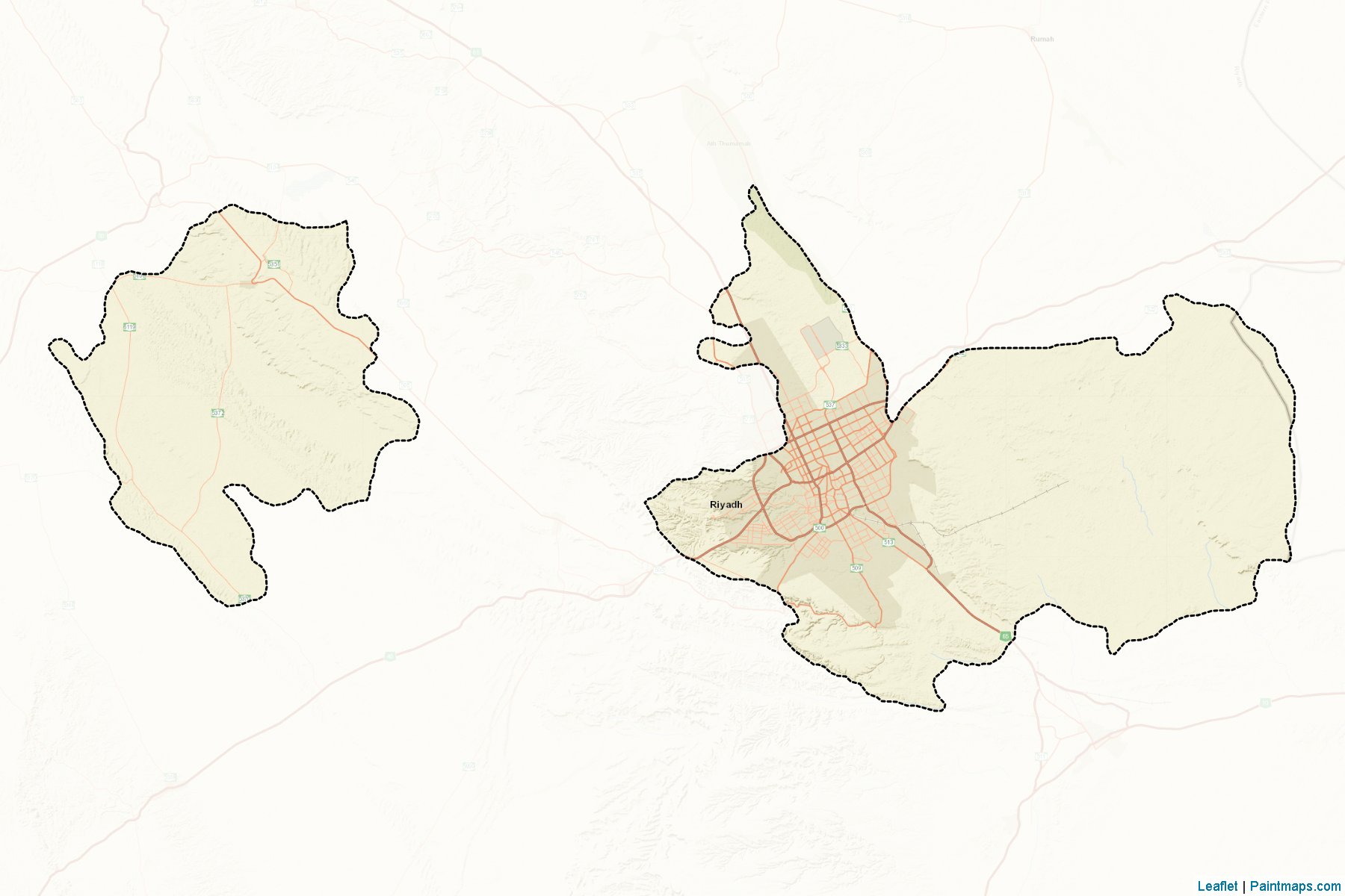 Muestras de recorte de mapas Ar-Riyad (Riyadh)-2