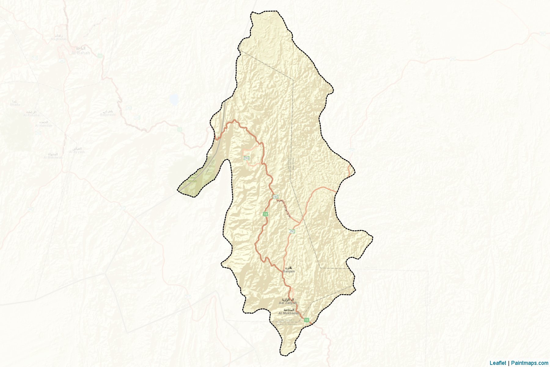 Balqarn (Aseer) Map Cropping Samples-2