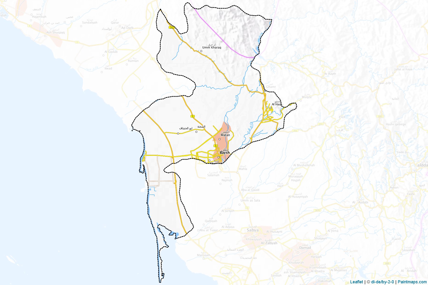 Muestras de recorte de mapas Baysh (Jizan)-1