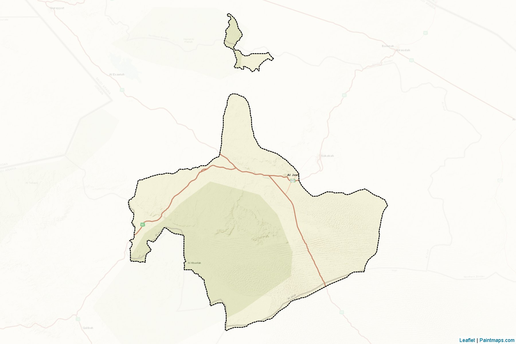 Muestras de recorte de mapas Dawamat al-Jandal (Al Jawf)-2