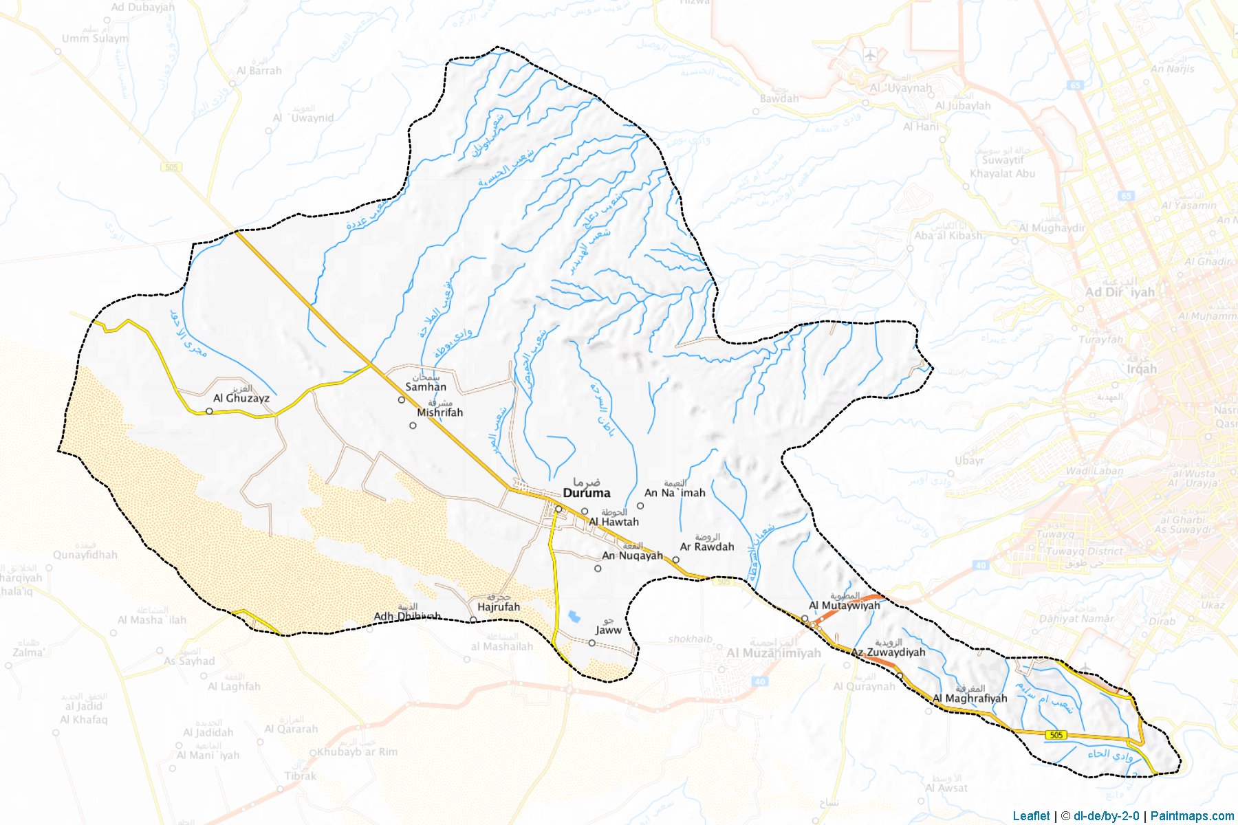 Muestras de recorte de mapas Duruma (Riyadh)-1