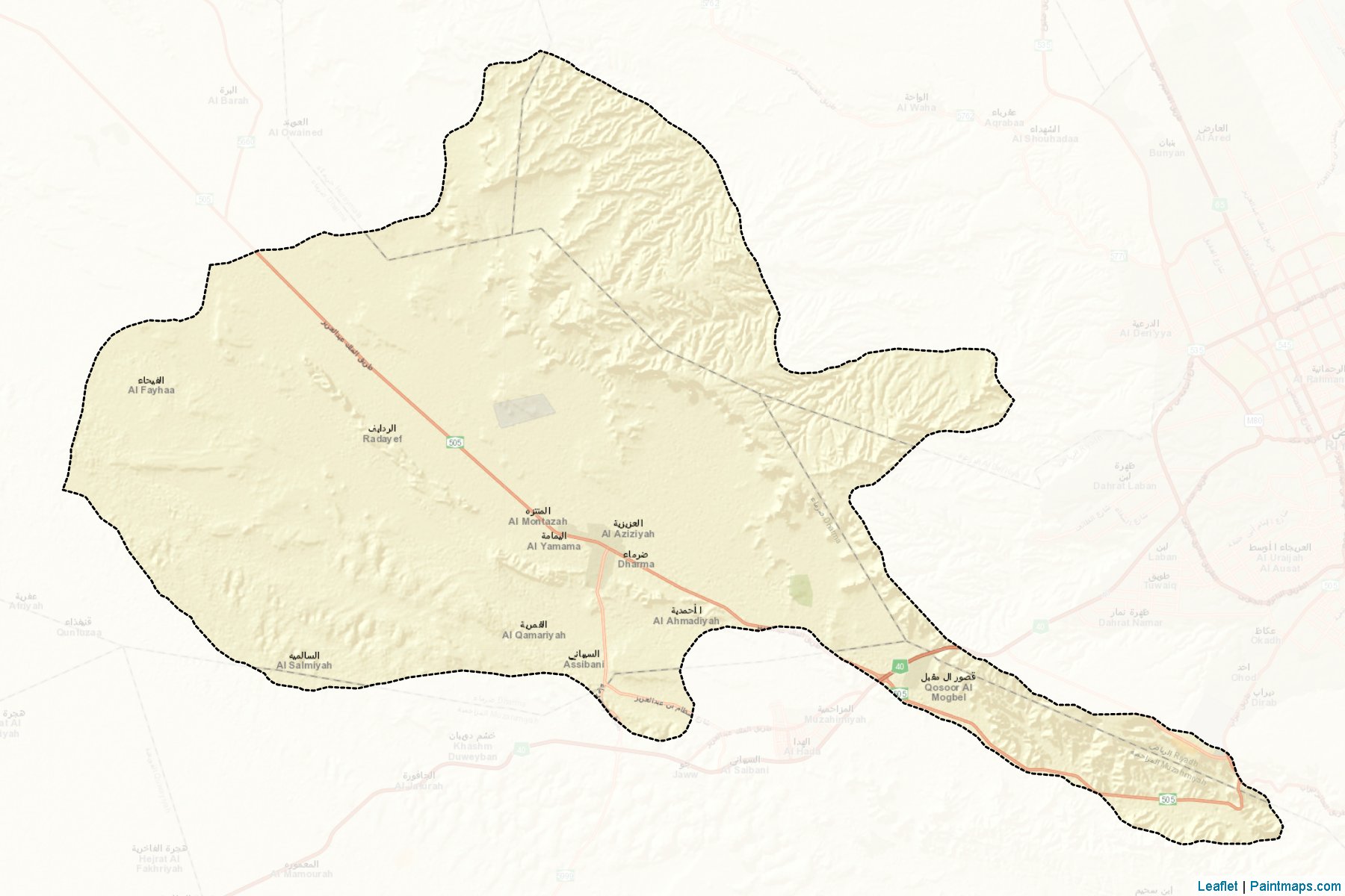 Muestras de recorte de mapas Duruma (Riyadh)-2