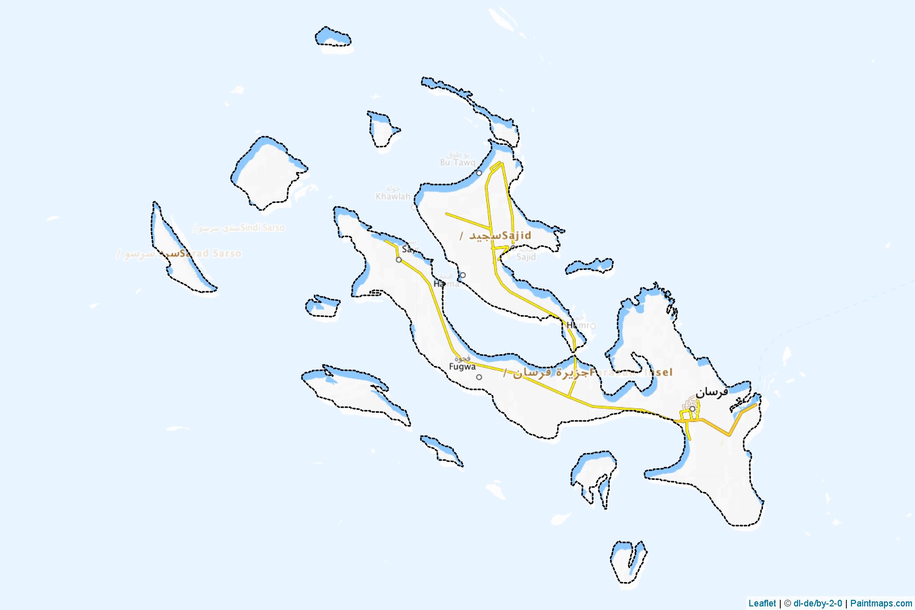 Muestras de recorte de mapas Farasan (Jizan)-1