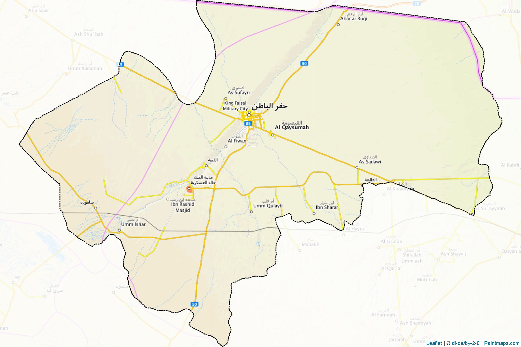 Hafar al-Batin (Eastern Province) Map Cropping Samples-1