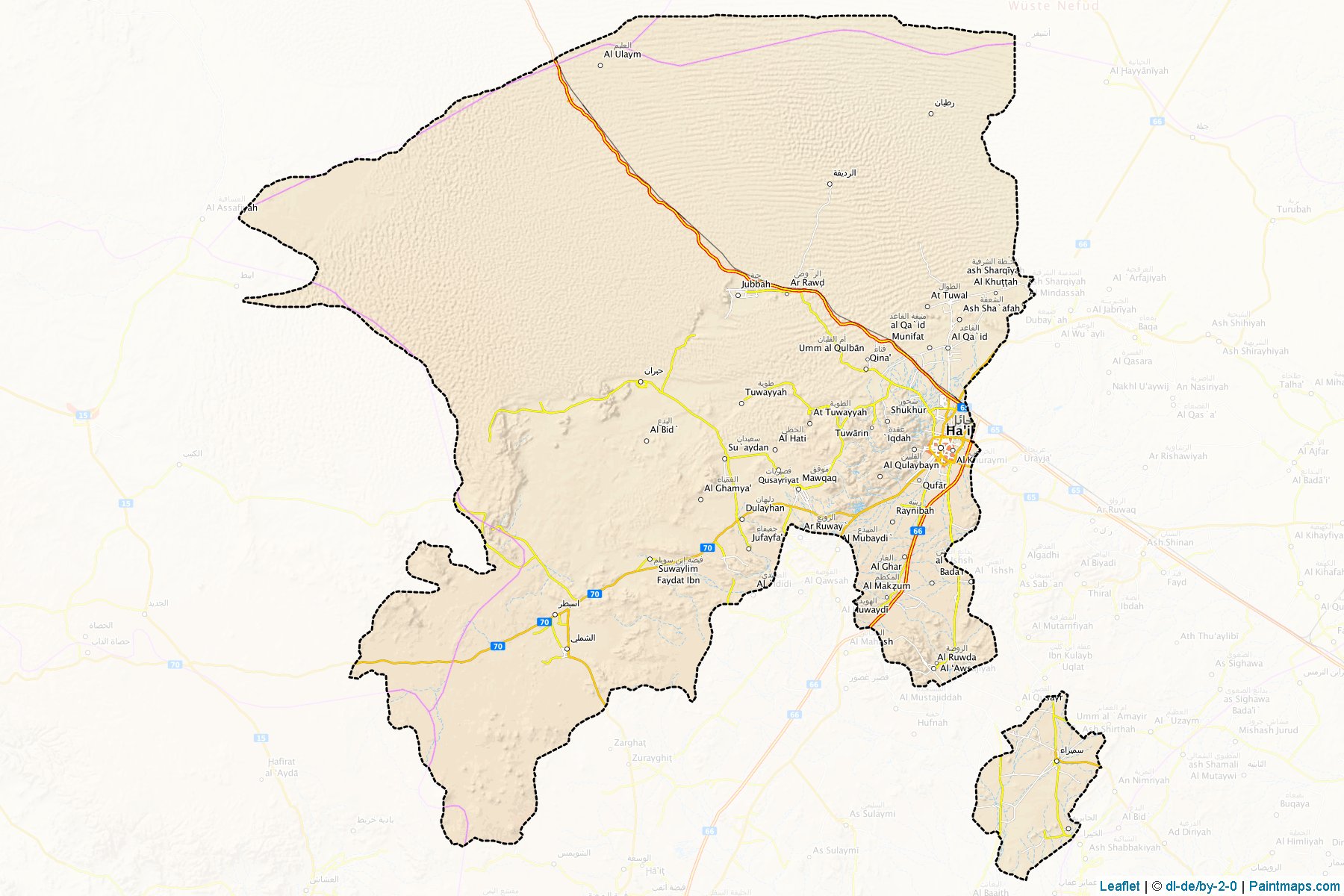 Muestras de recorte de mapas Ha'il (Ha'il)-1