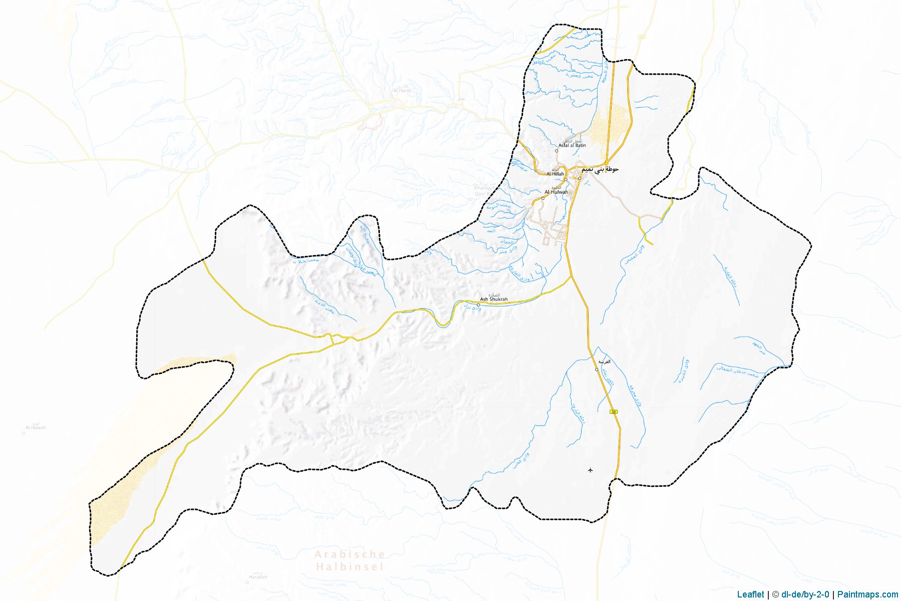 Muestras de recorte de mapas Hawtat Bani Tamim (Riyadh)-1