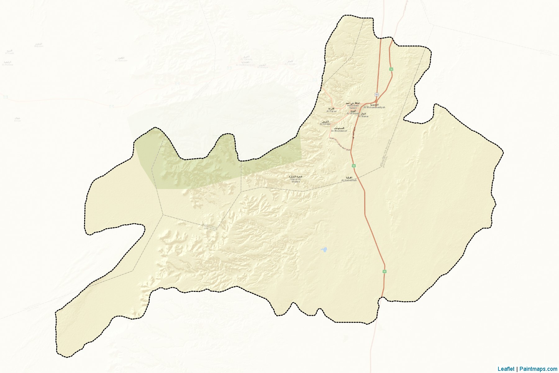 Muestras de recorte de mapas Hawtat Bani Tamim (Riyadh)-2