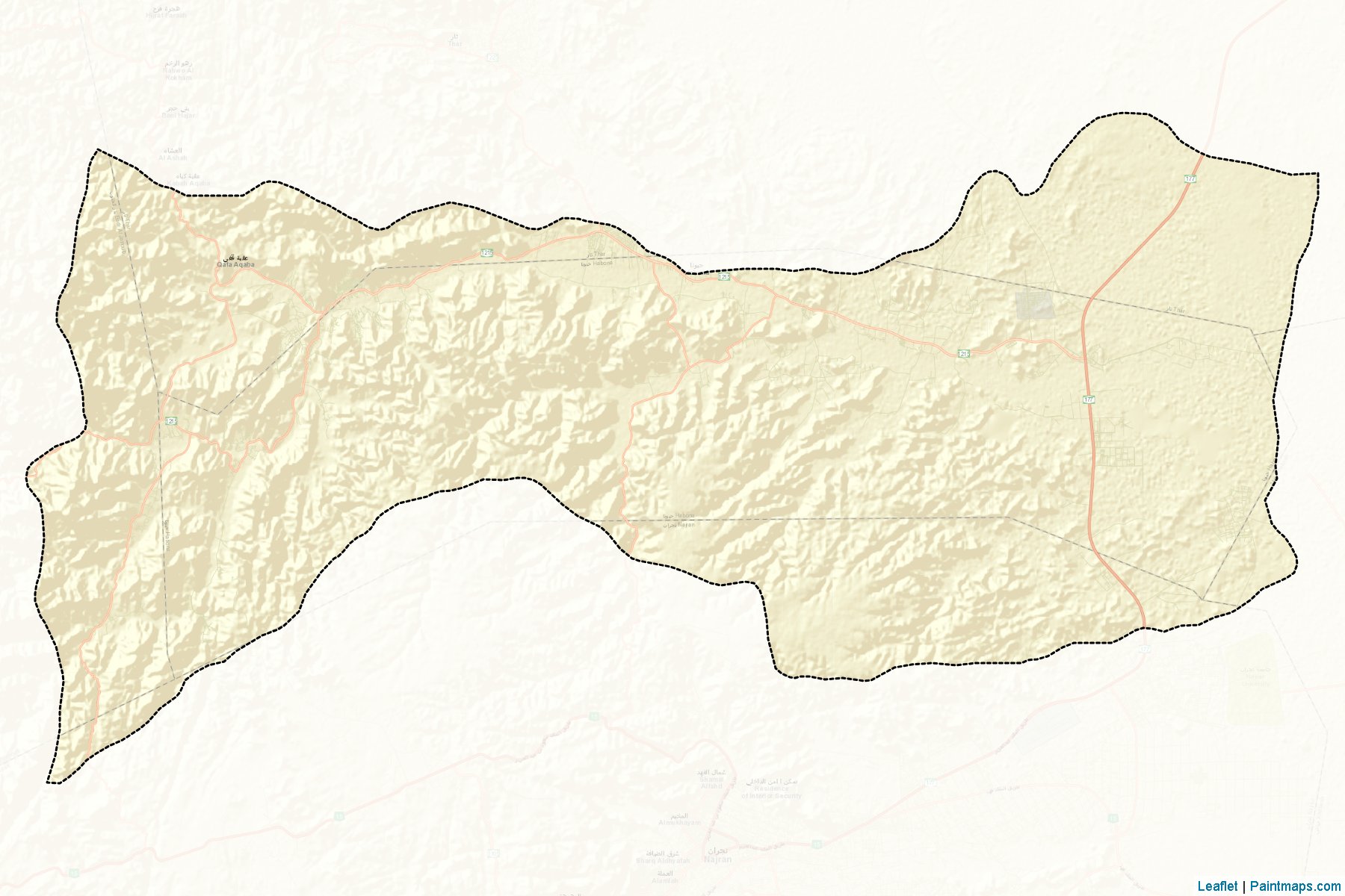 Muestras de recorte de mapas Hubuna (Najran)-2