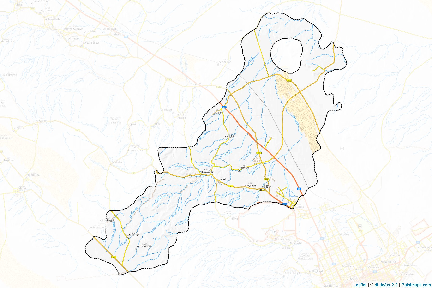 Huraymila (Riyadh) Map Cropping Samples-1