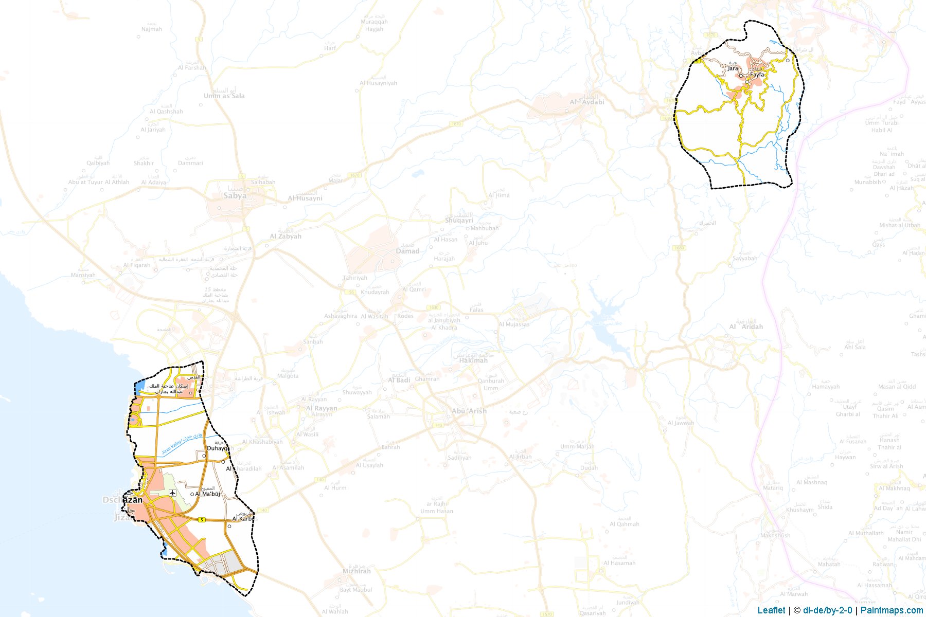 Jizan (Cizan Bölgesi) Haritası Örnekleri-1