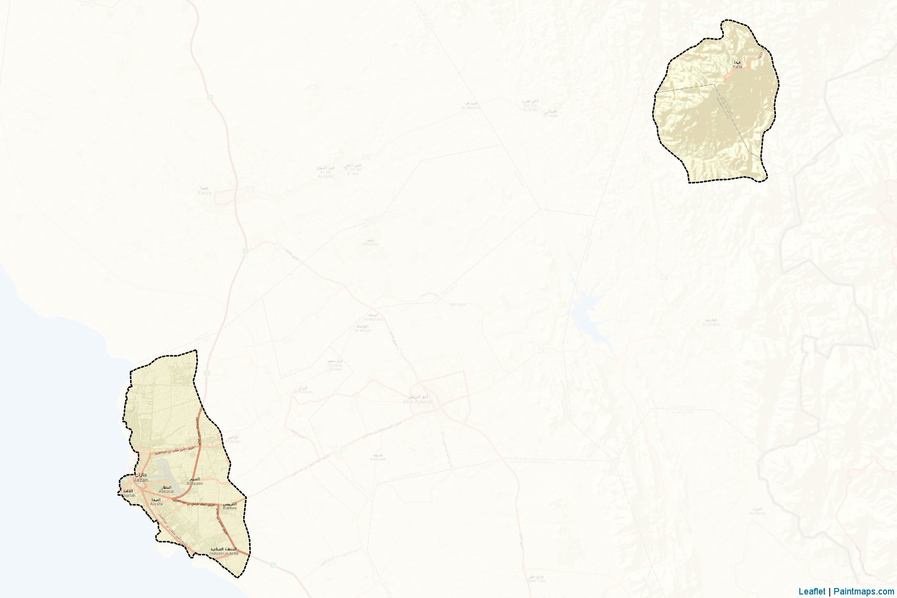 Jizan (Cizan Bölgesi) Haritası Örnekleri-2