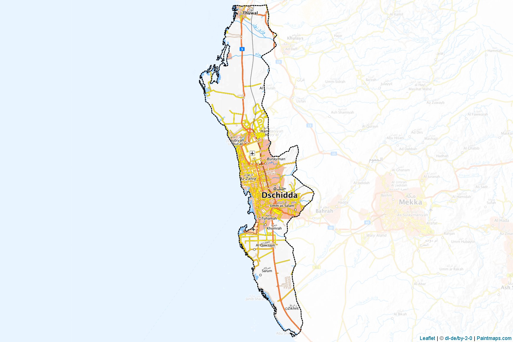Jiddah (Mekke Bölgesi) Haritası Örnekleri-1