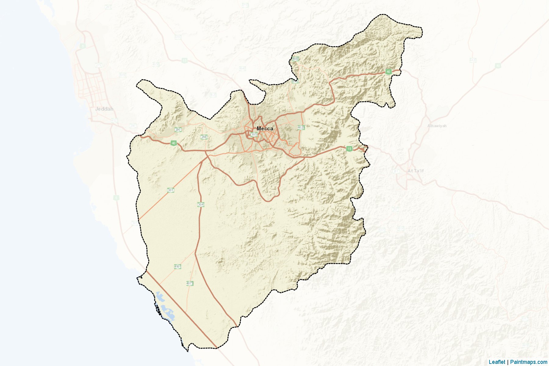 Muestras de recorte de mapas Makka (Makkah)-2