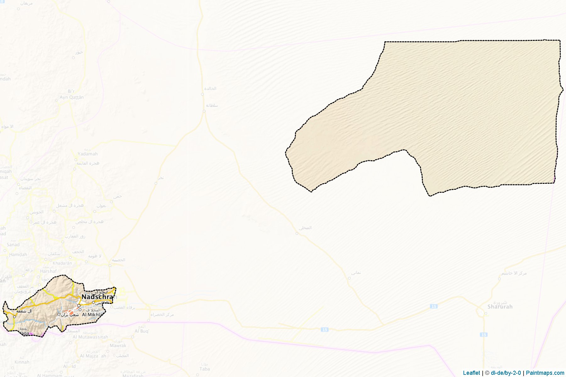 Muestras de recorte de mapas Najran (Najran)-1