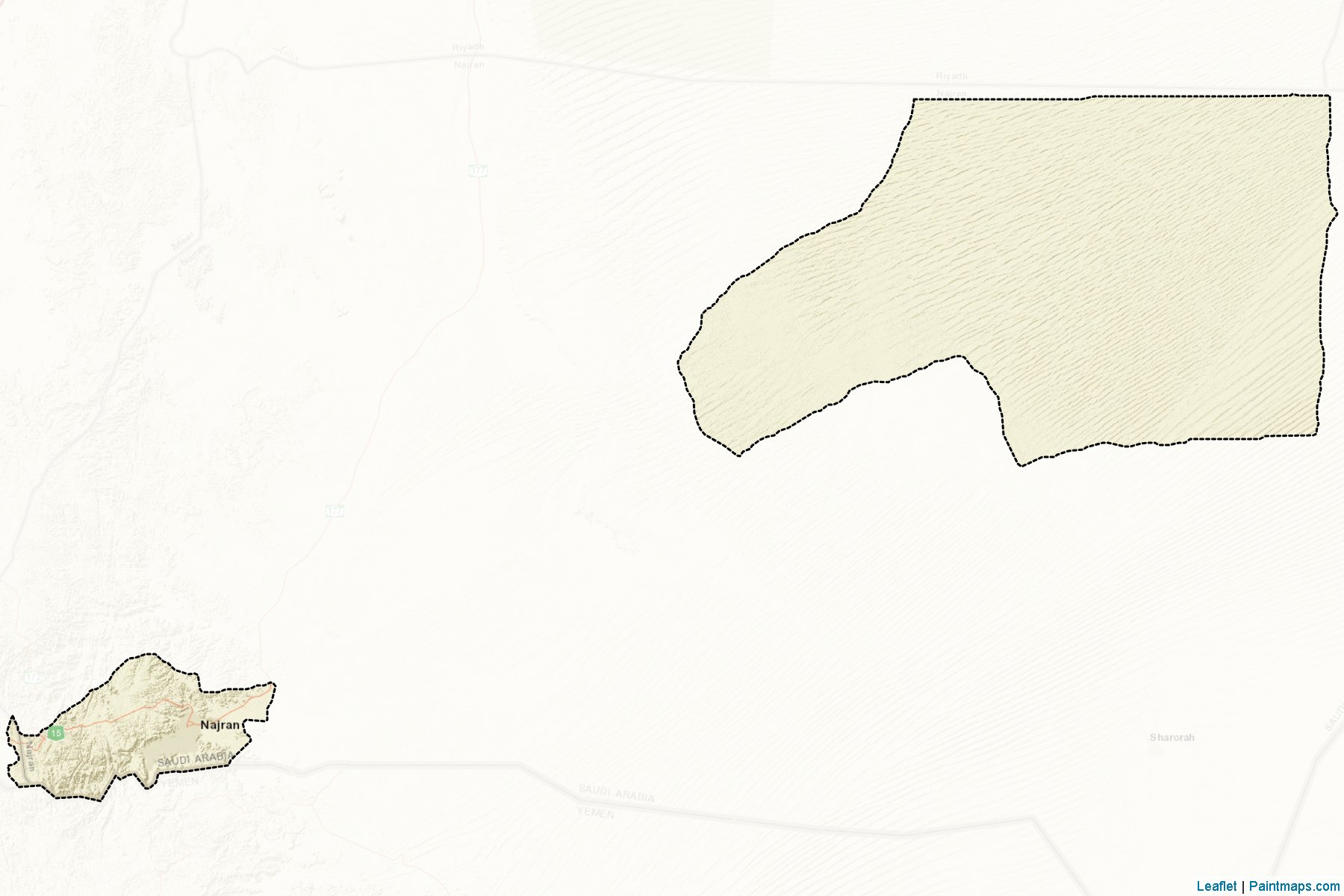 Muestras de recorte de mapas Najran (Najran)-2