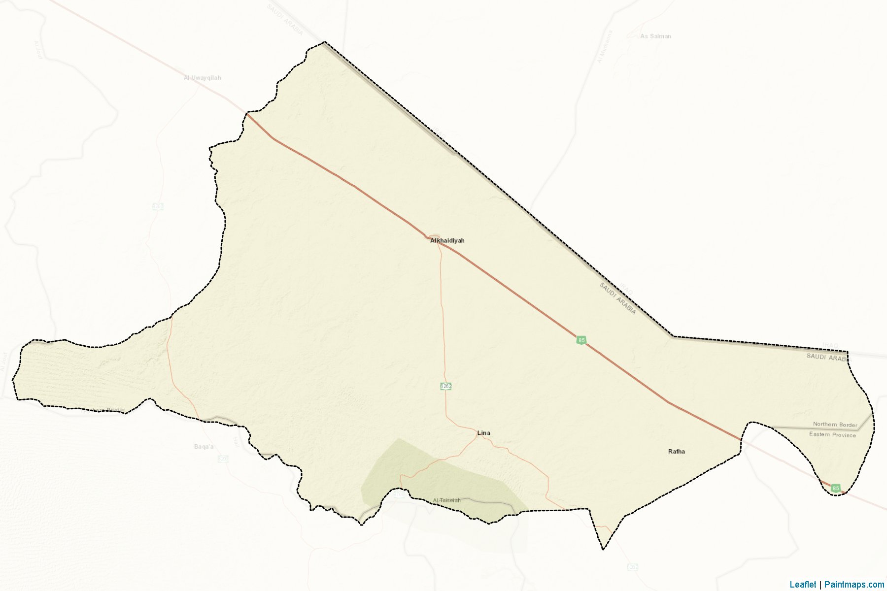 Muestras de recorte de mapas Rafha (Northern Borders)-2