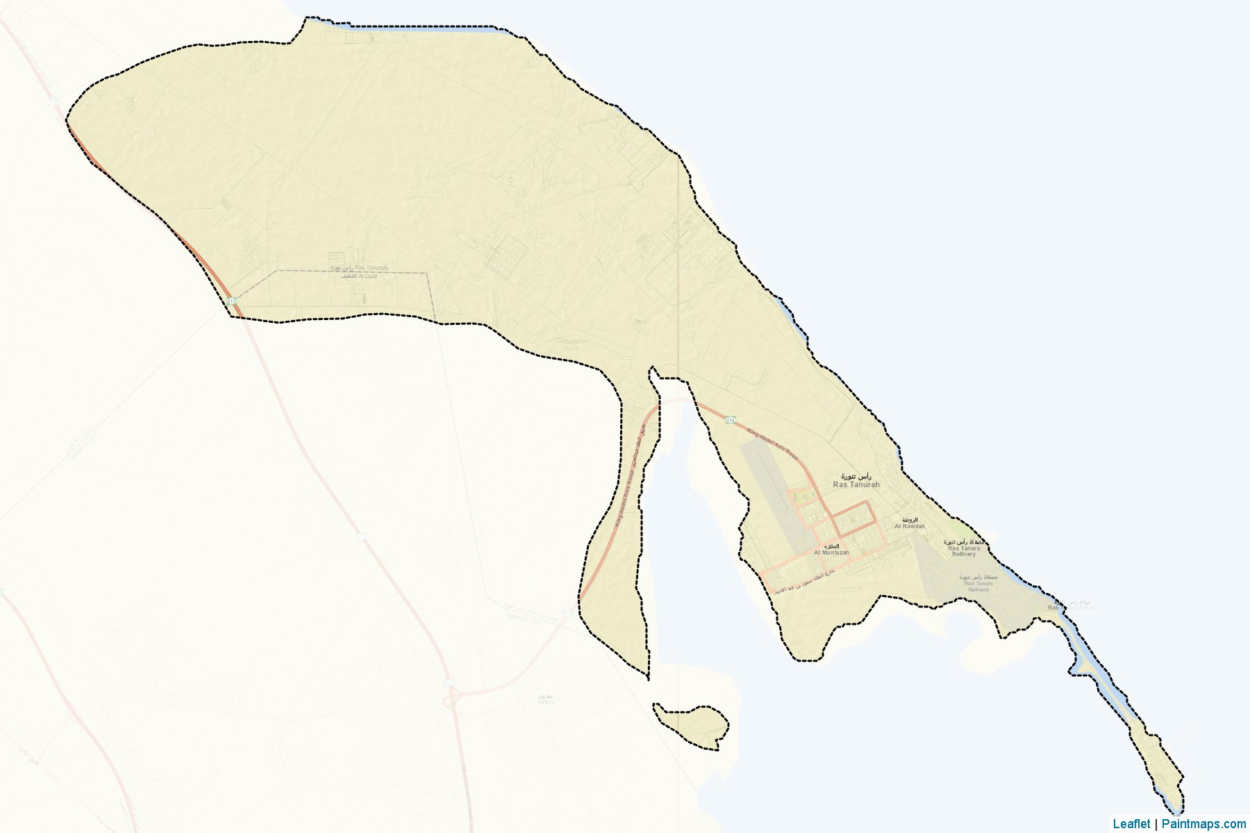 Muestras de recorte de mapas Ras Tannurah (Eastern Province)-2