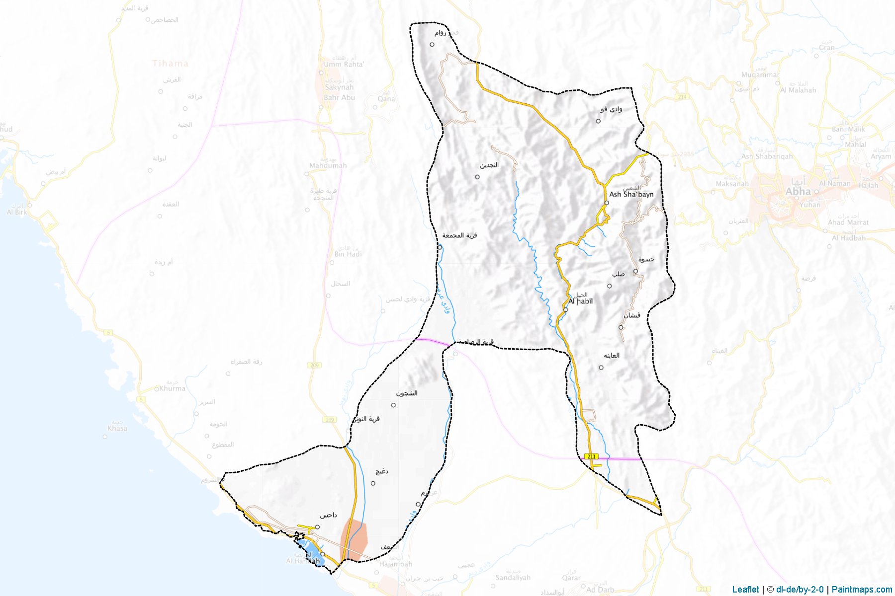 Muestras de recorte de mapas Rijal Alma (Aseer)-1