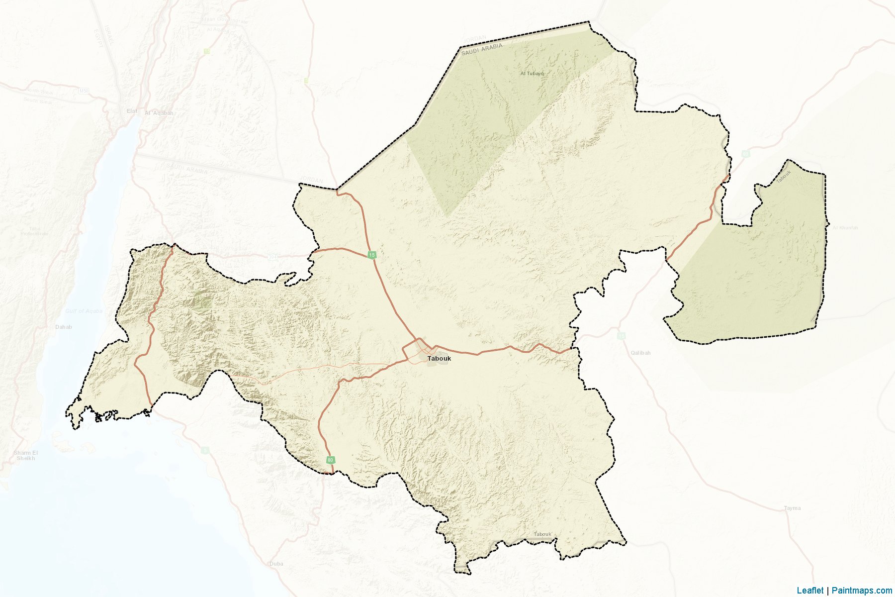 Muestras de recorte de mapas Tabuk (Tabuk)-2