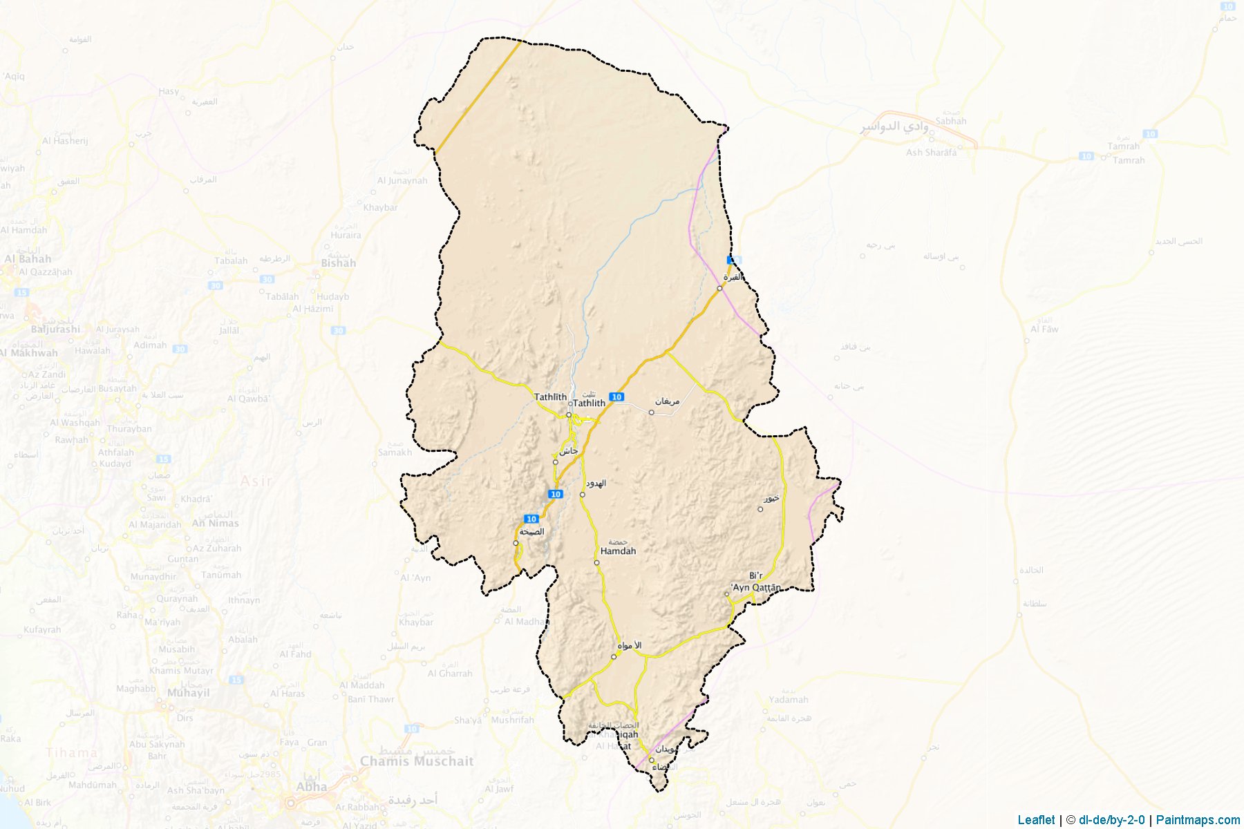 Muestras de recorte de mapas Tathlith (Aseer)-1