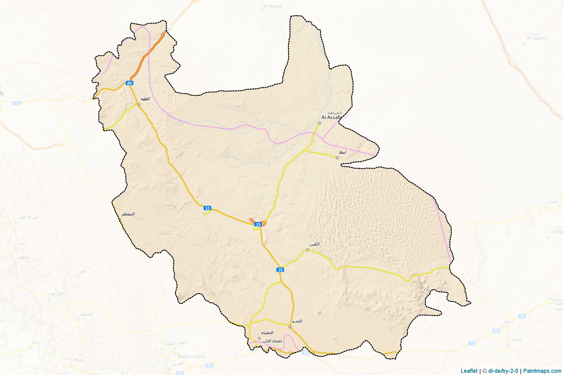 Muestras de recorte de mapas Tayma (Tabuk)-1