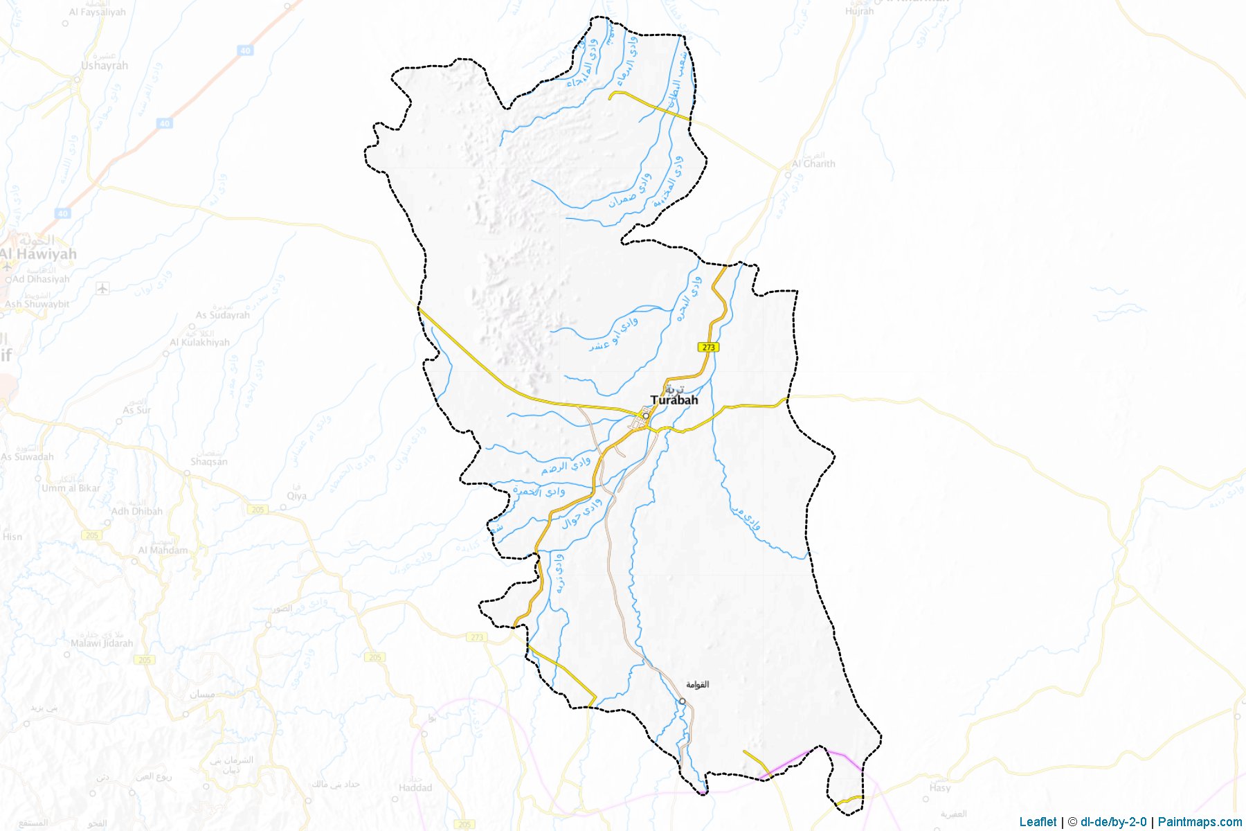 Muestras de recorte de mapas Turubah (Makkah)-1