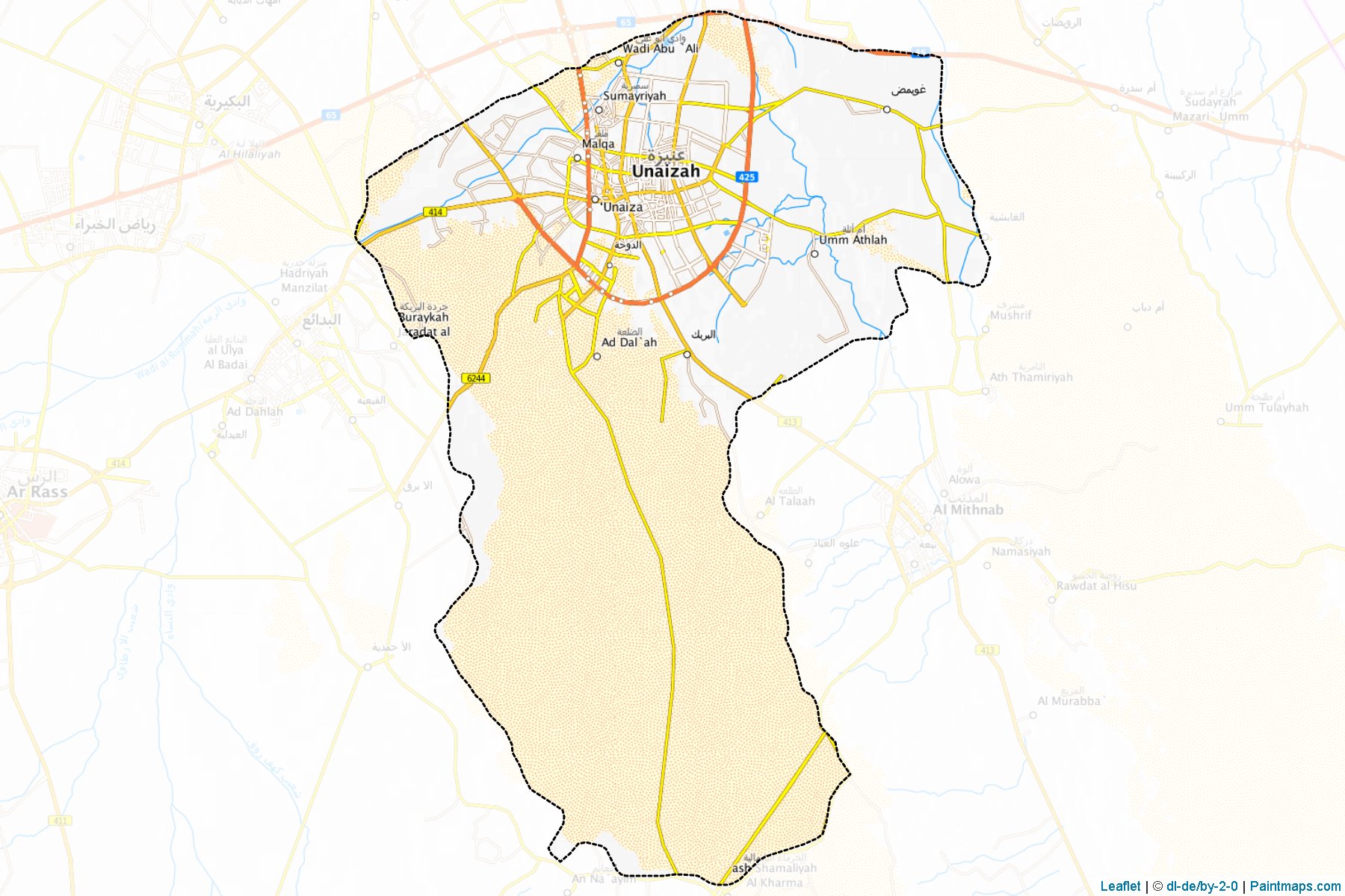 Unayzah (Al-Qassim) Map Cropping Samples-1