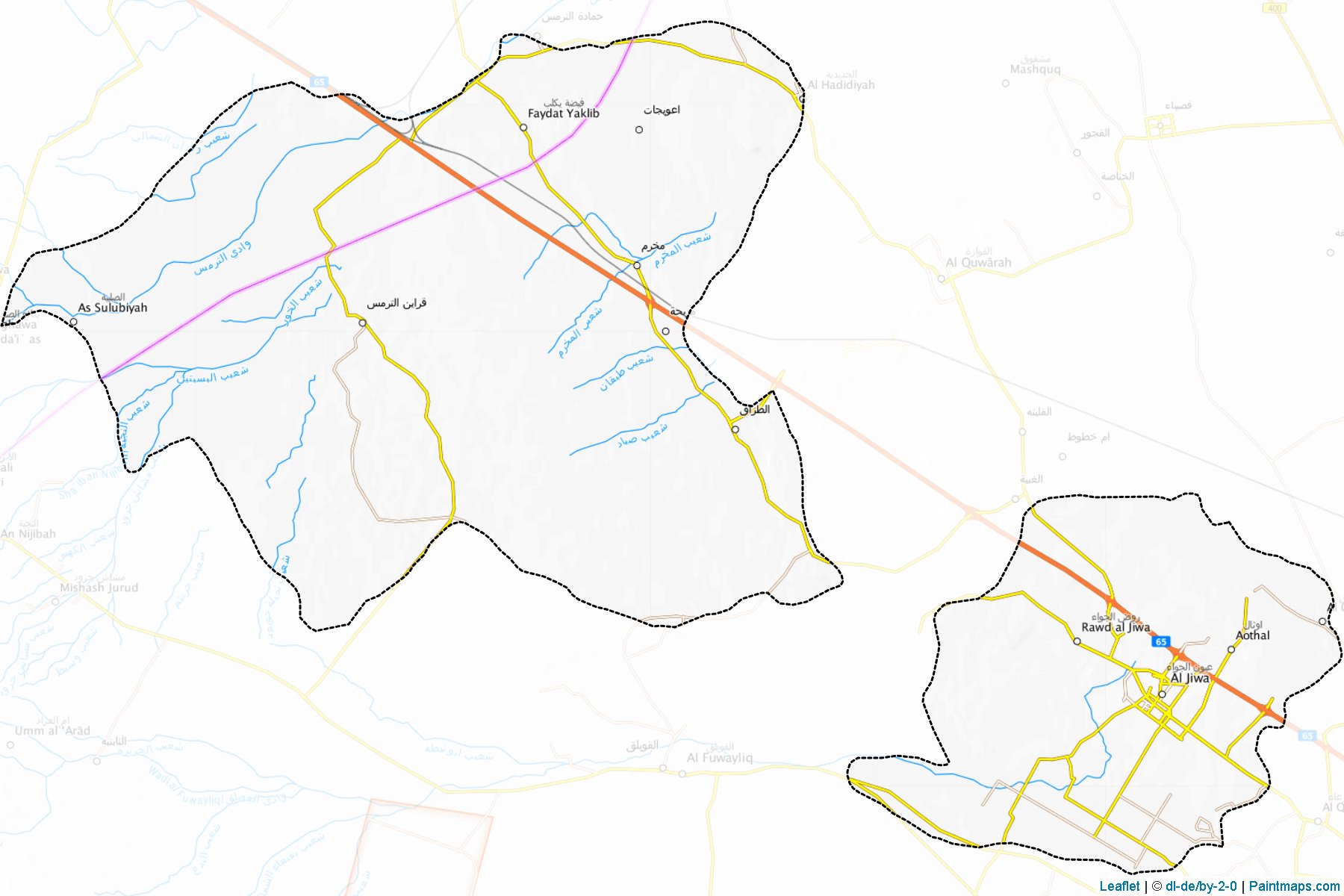 Muestras de recorte de mapas Uyun al-Jiwa (Al-Qassim)-1