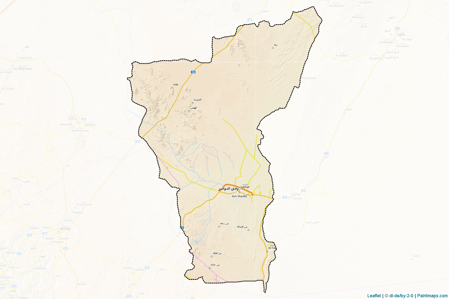 Wadi ad-Dwasir (Riyad Bölgesi) Haritası Örnekleri-1