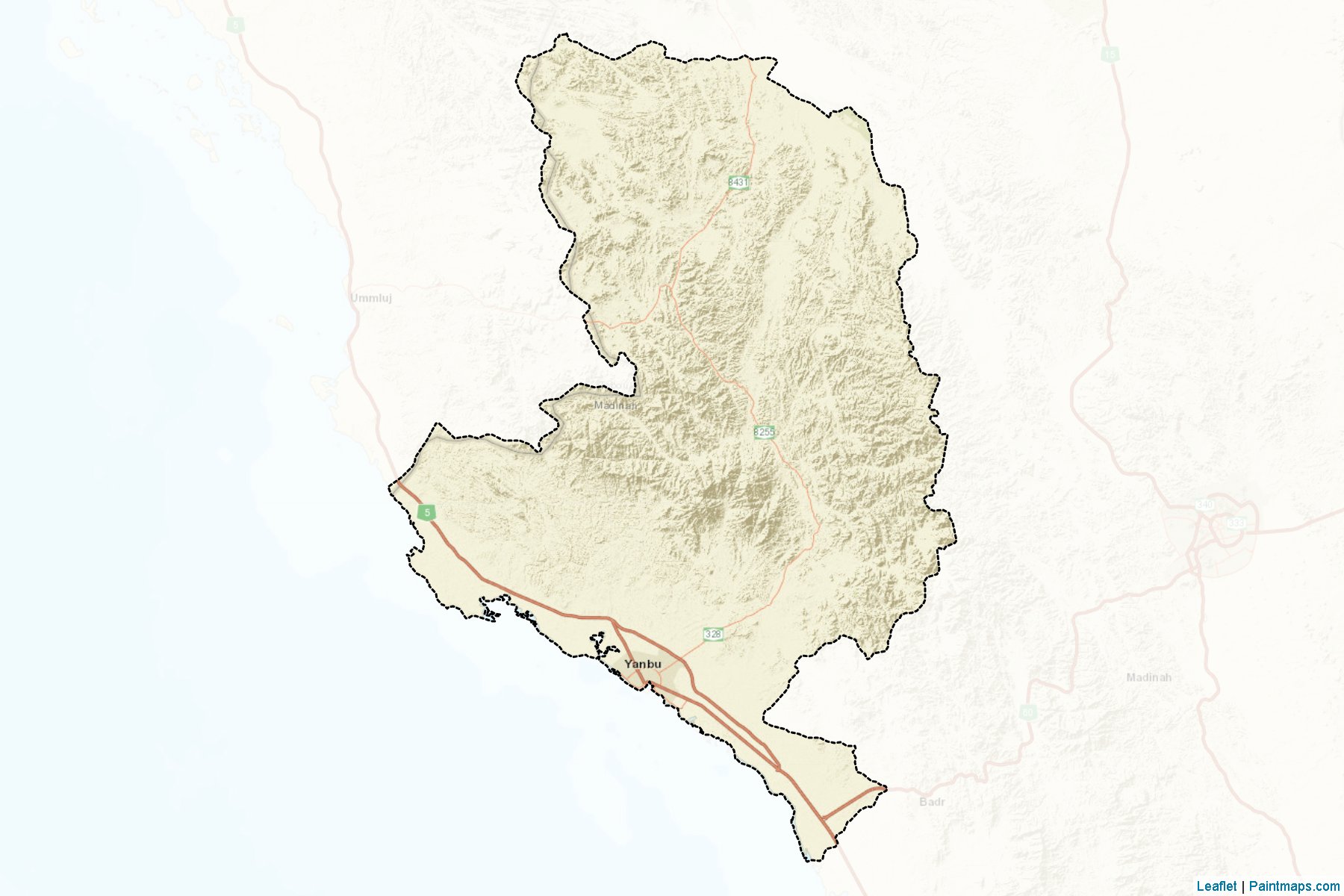 Yanbu al-Bahr (Al Madinah) Map Cropping Samples-2