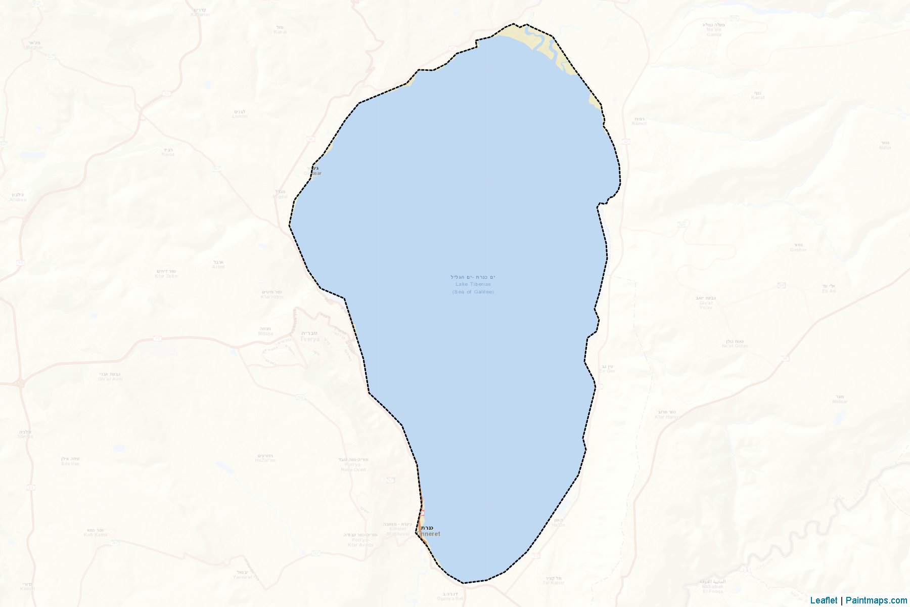 Muestras de recorte de mapas Sea of Galilee (Northern)-2