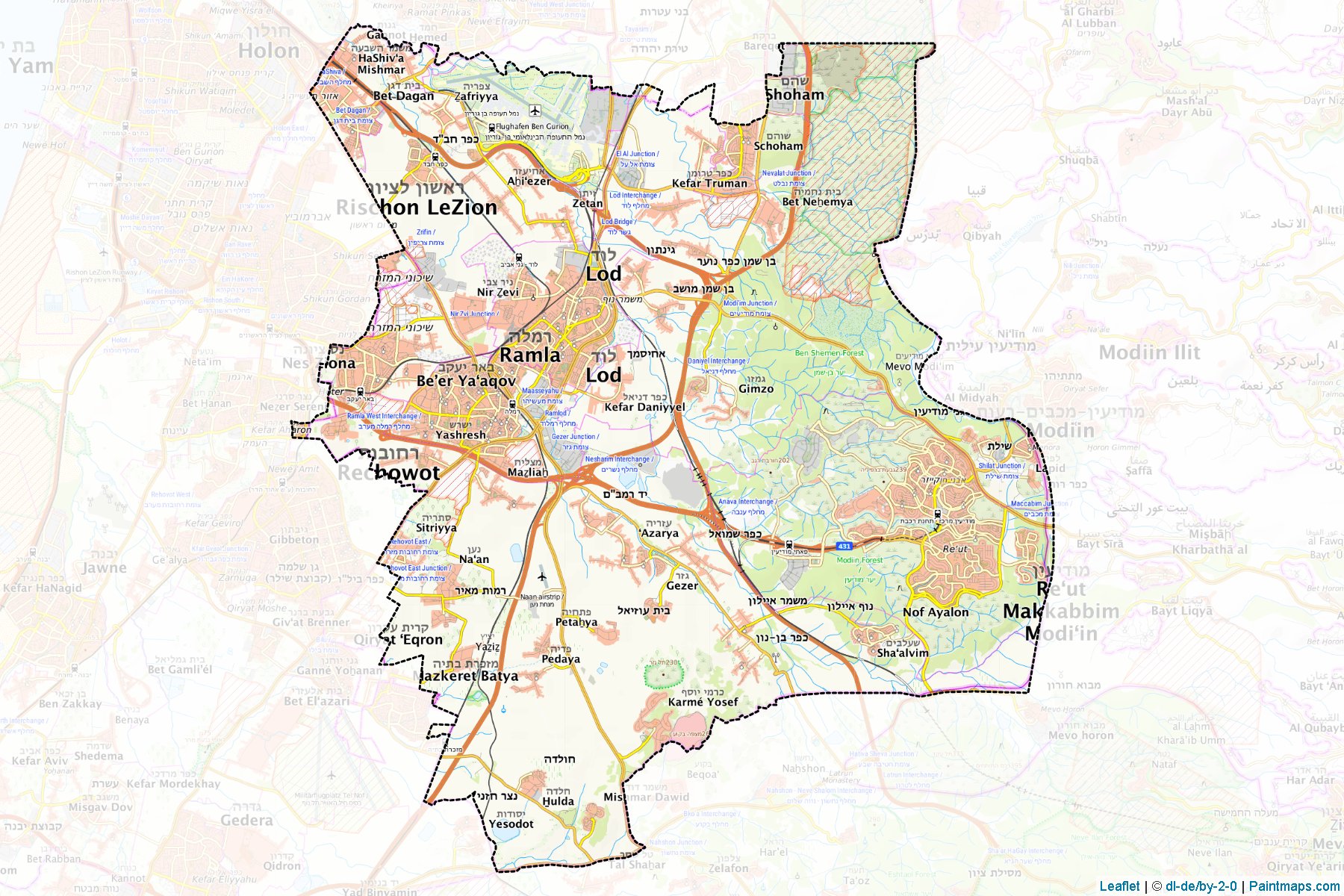 Muestras de recorte de mapas Ramla (Central)-1