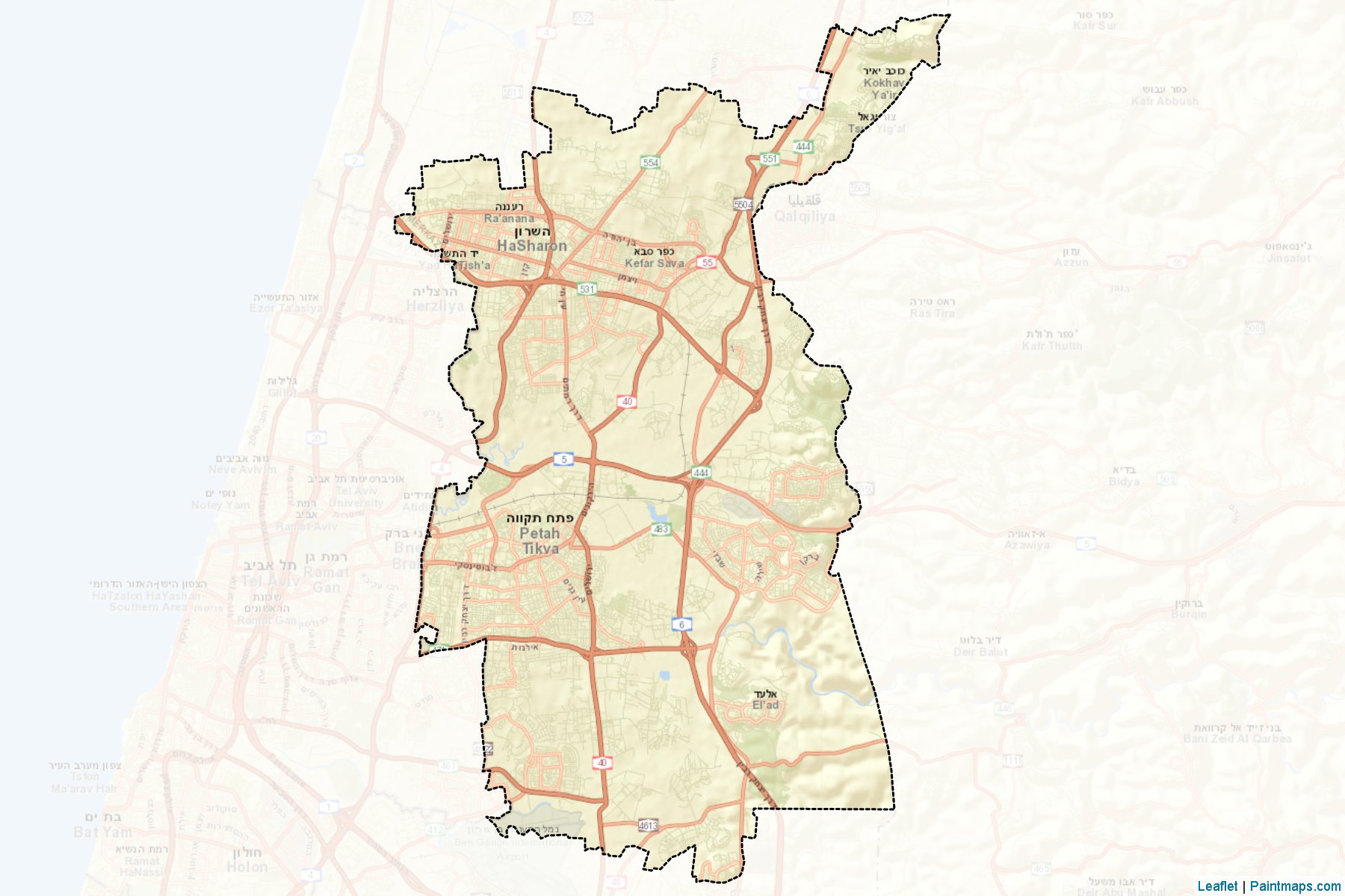 Petah Tiqwa (Central) Map Cropping Samples-2