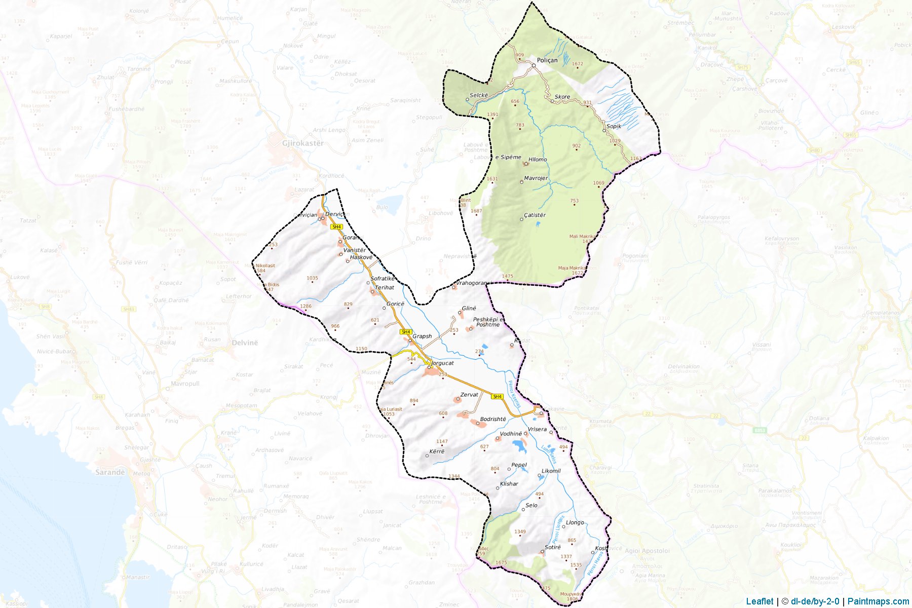 Dropull (Gjirokaste) Map Cropping Samples-1