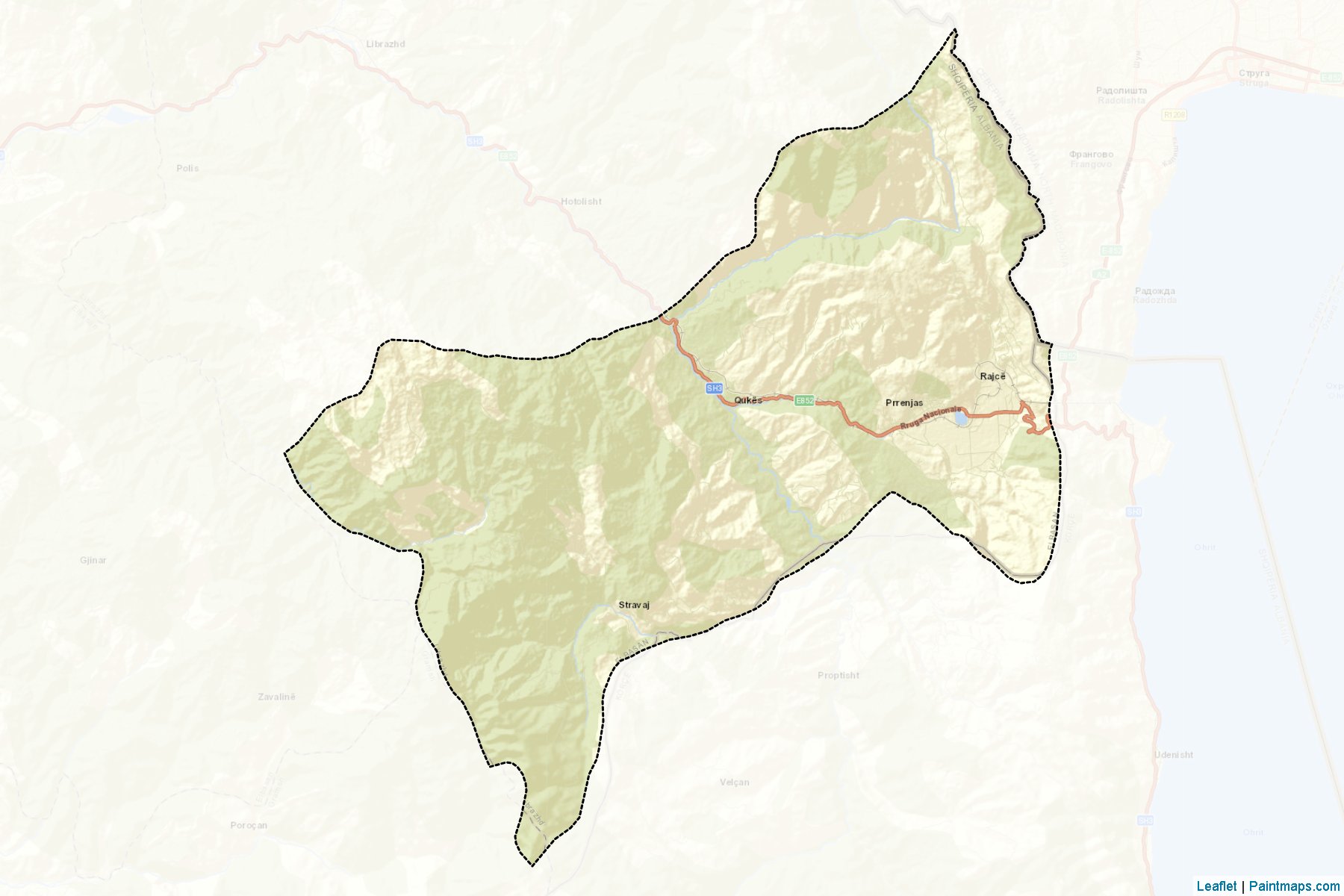 Prrenjas (Elbasan ili) Haritası Örnekleri-2